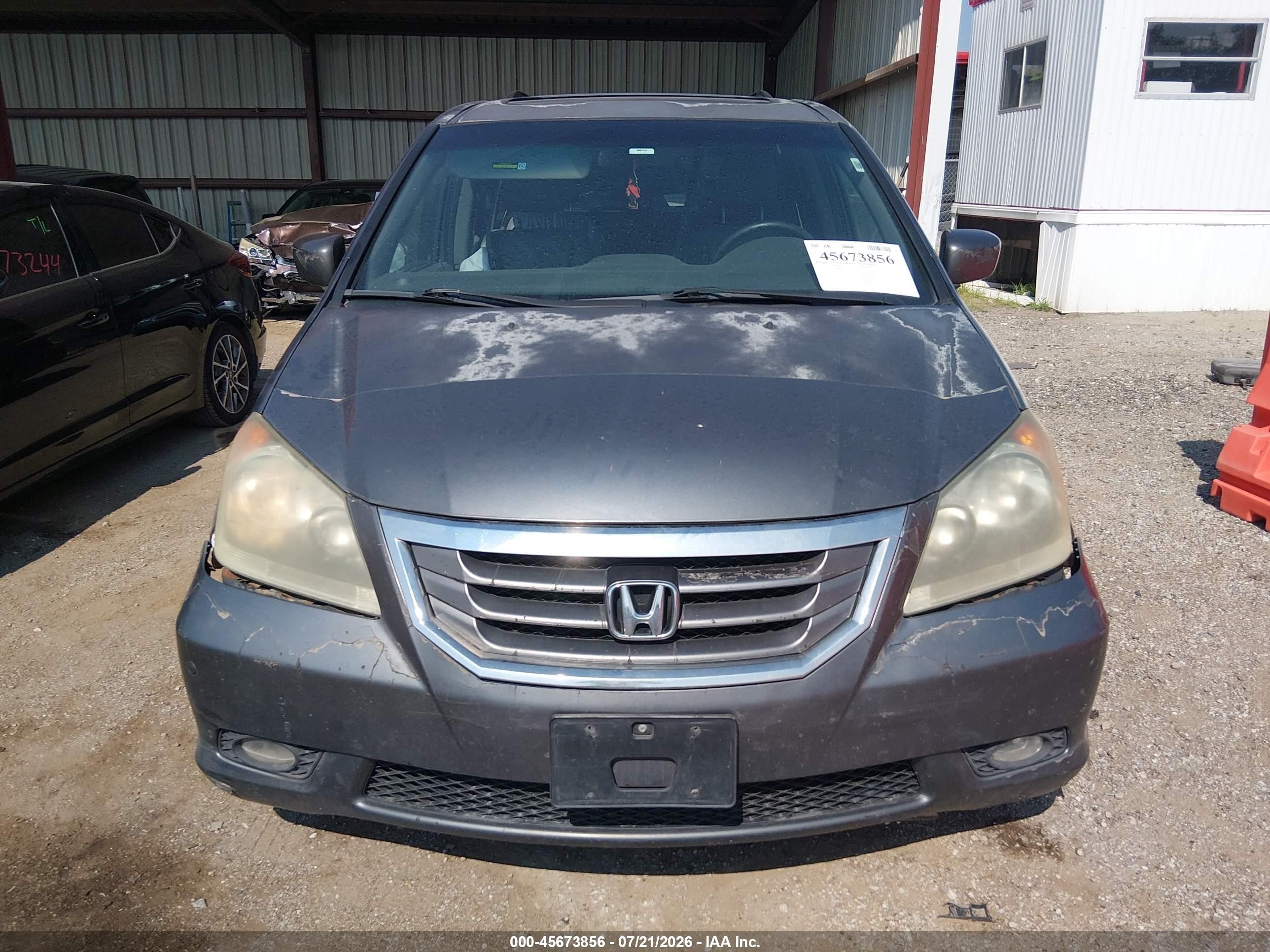 2010 Honda Odyssey Touring Gray vin: 5FNRL3H93AB080142