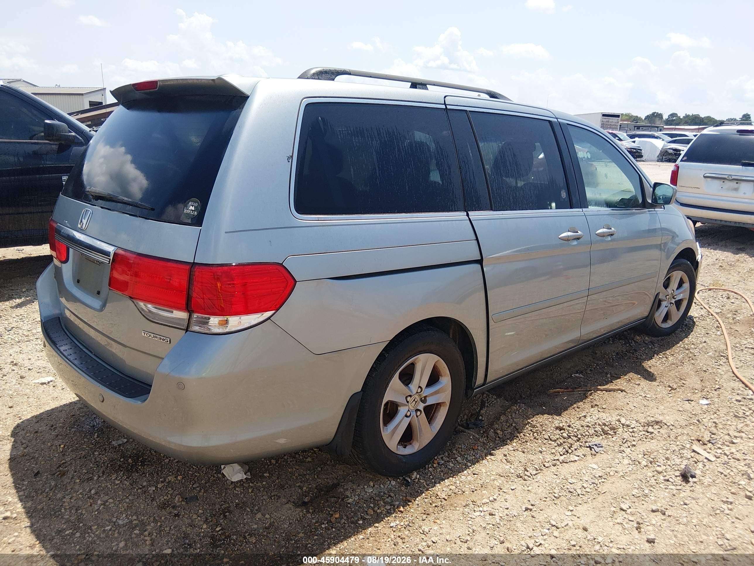 2010 Honda Odyssey Touring Gray vin: 5FNRL3H96AB061763