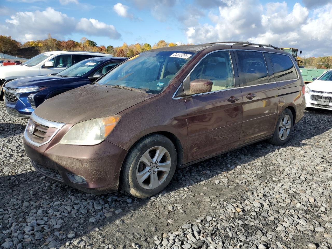 2010 Honda Odyssey Touring Бордовый vin: 5FNRL3H97AB017089