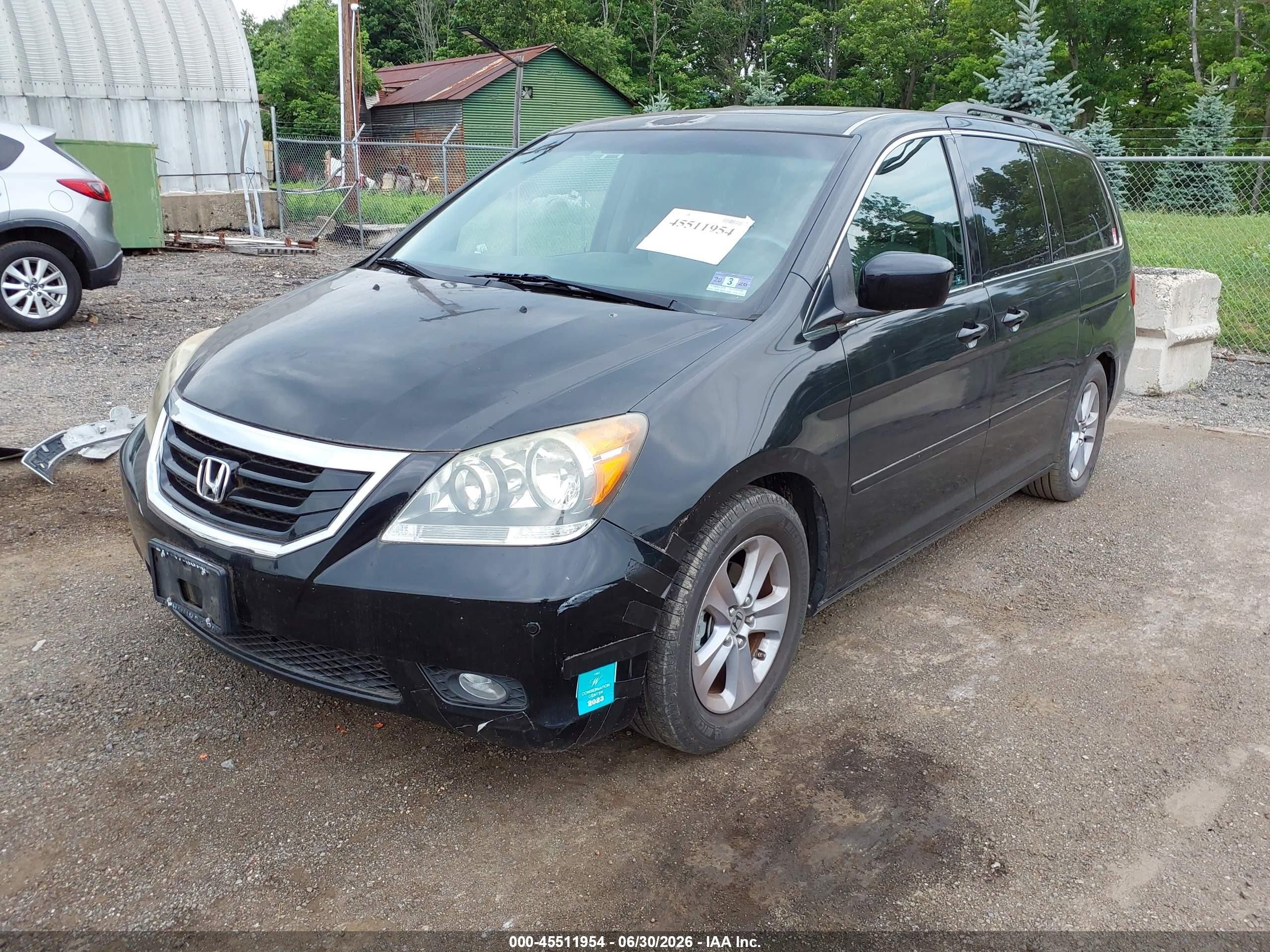 2010 Honda Odyssey Touring Black vin: 5FNRL3H97AB096196