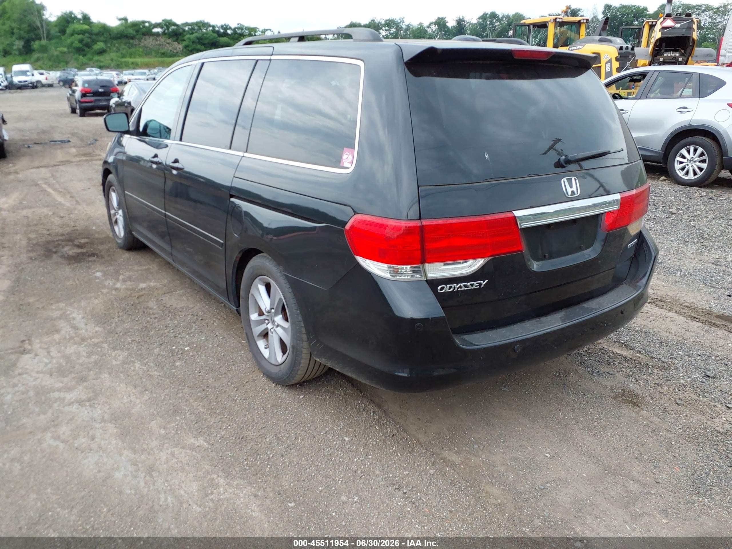 2010 Honda Odyssey Touring Black vin: 5FNRL3H97AB096196