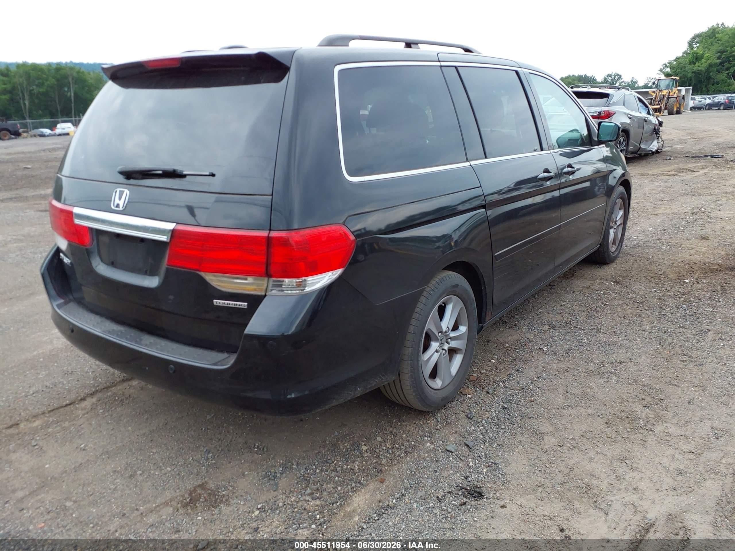 2010 Honda Odyssey Touring Black vin: 5FNRL3H97AB096196