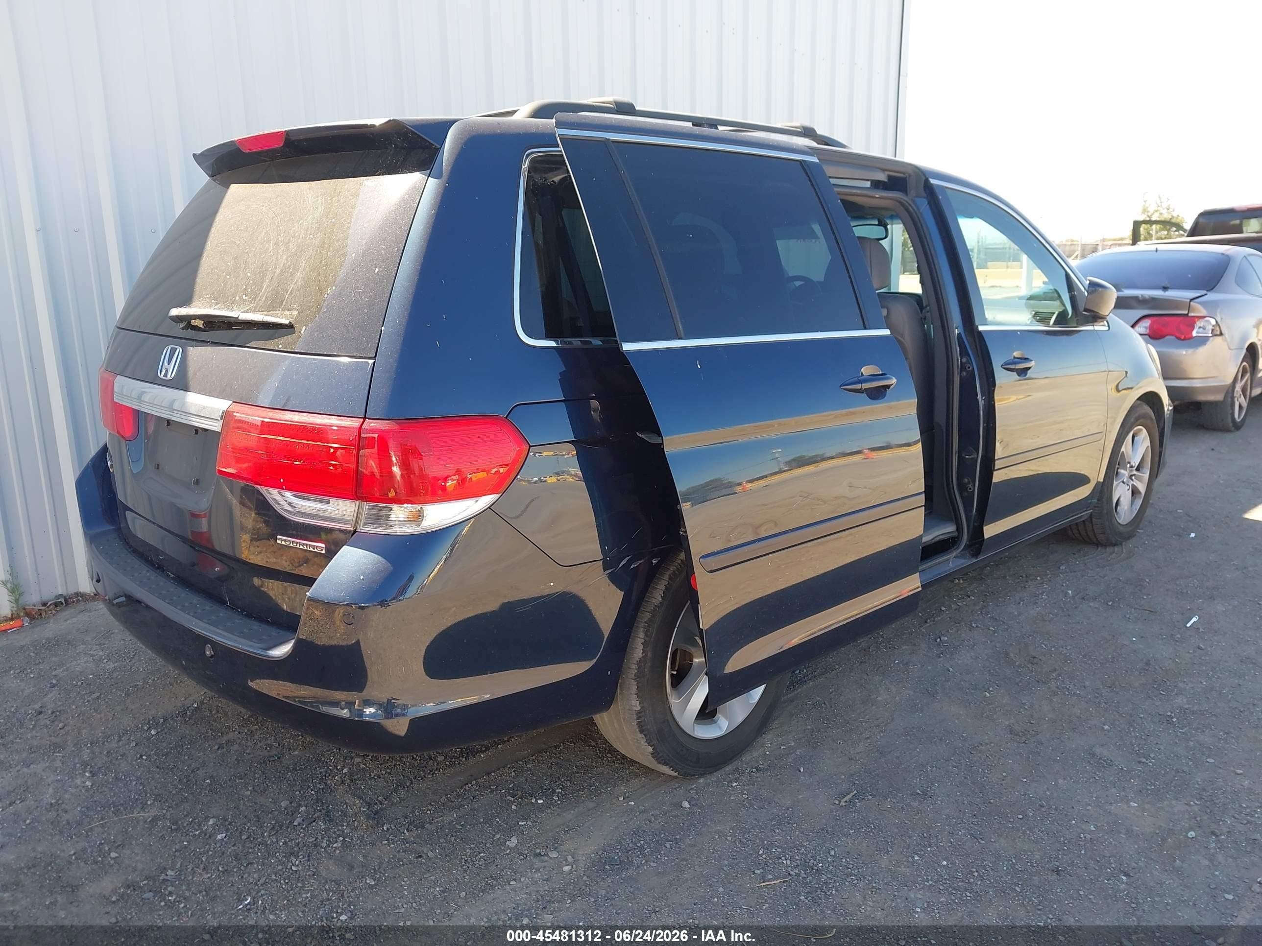 2010 Honda Odyssey Touring Dark Blue vin: 5FNRL3H98AB005260