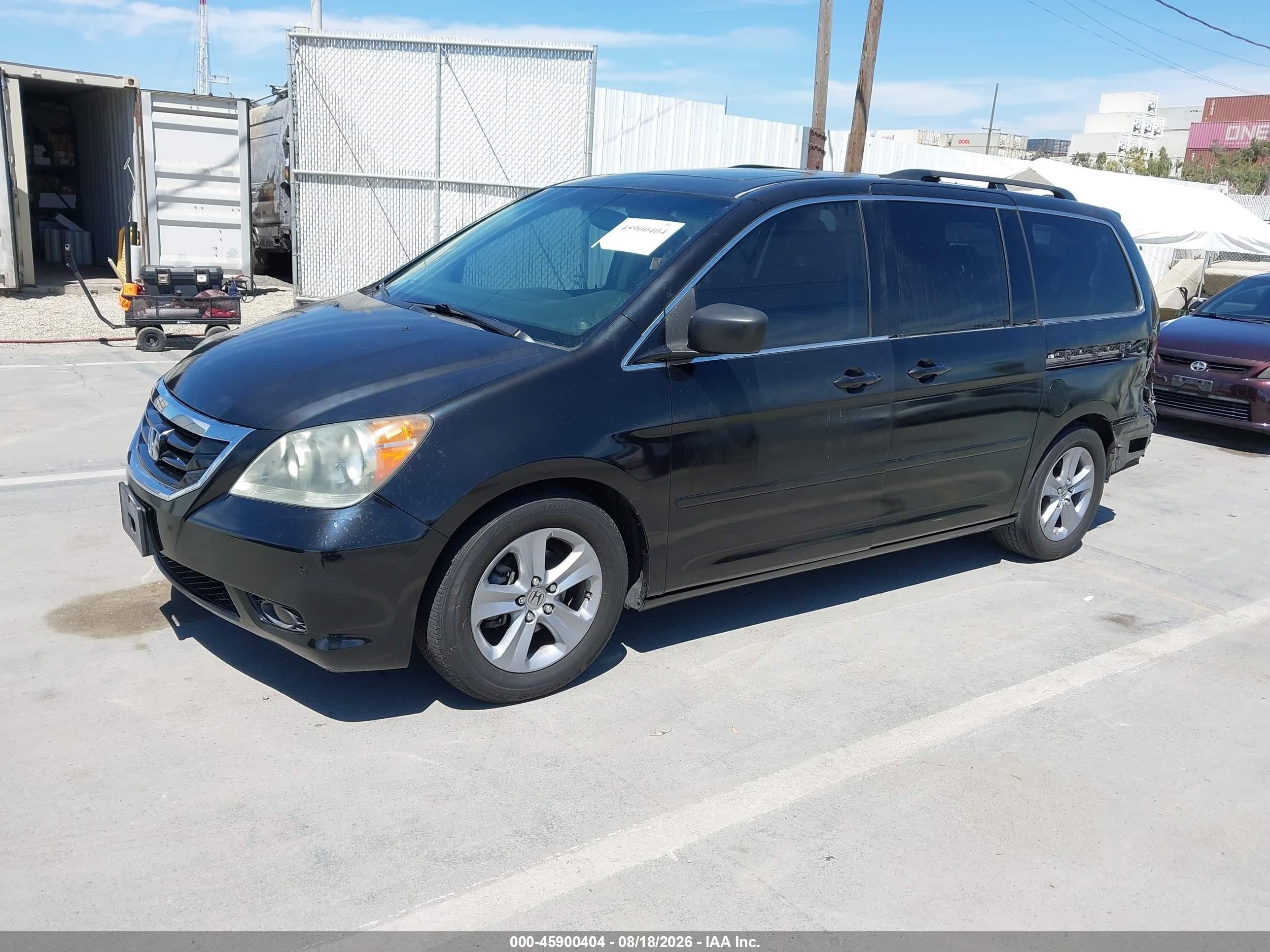 2010 Honda Odyssey Touring Black vin: 5FNRL3H98AB104614