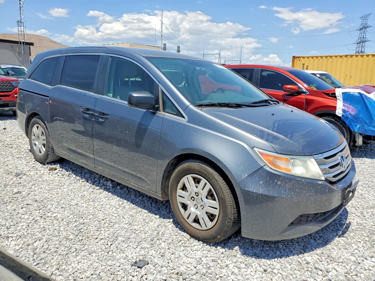 2011 Honda Odyssey Lx Gray vin: 5FNRL5H20BB090675