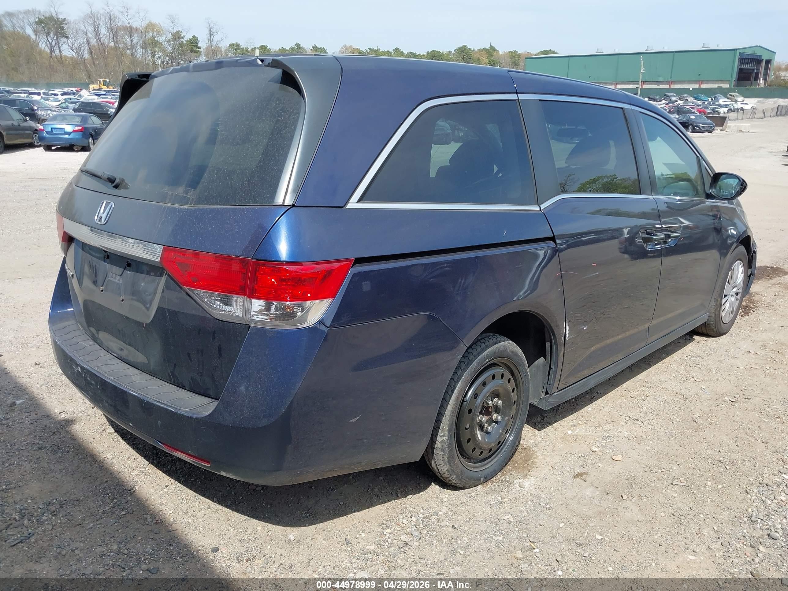 2014 Honda Odyssey Lx Blue vin: 5FNRL5H20EB013065