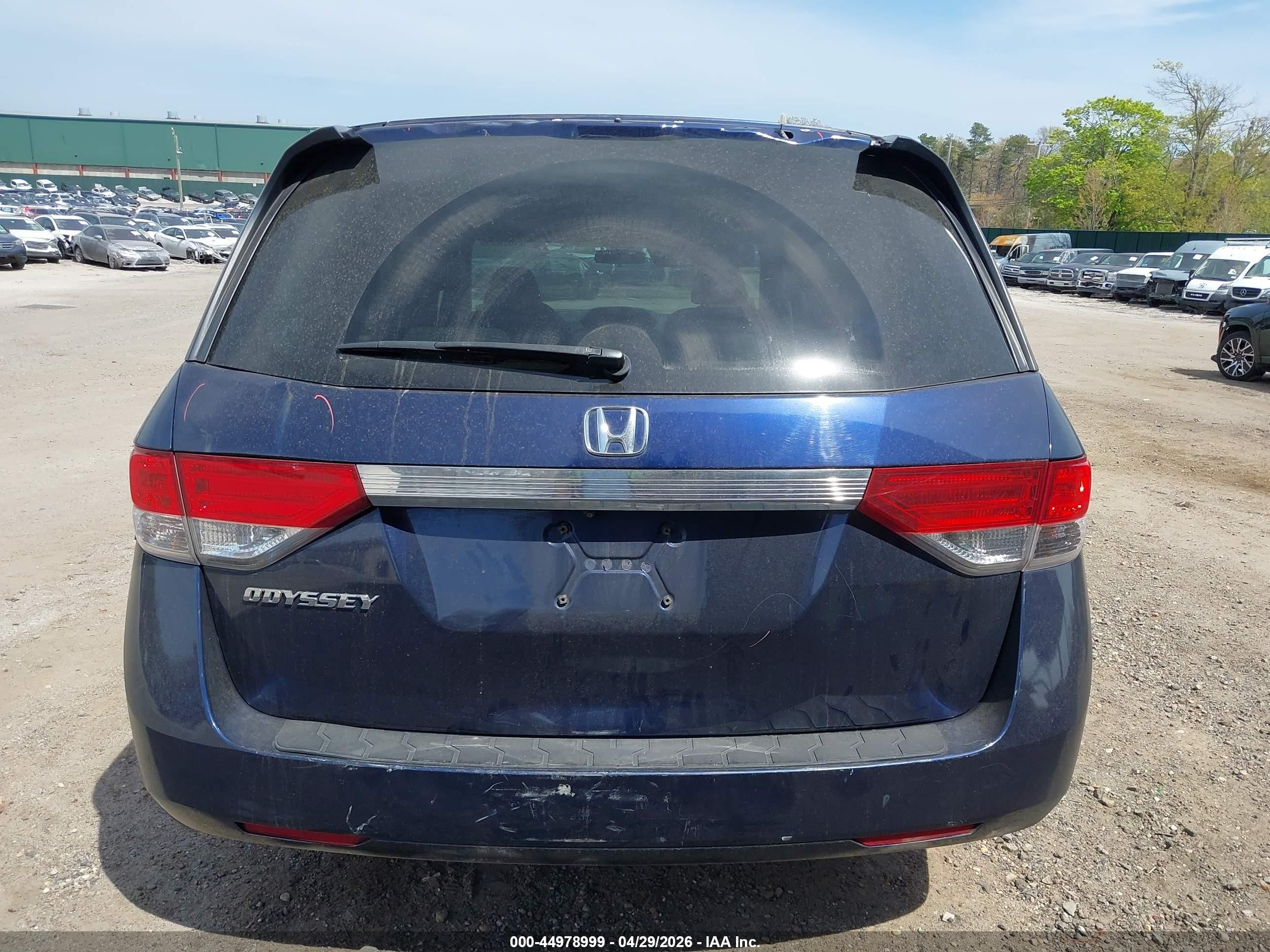 2014 Honda Odyssey Lx Blue vin: 5FNRL5H20EB013065