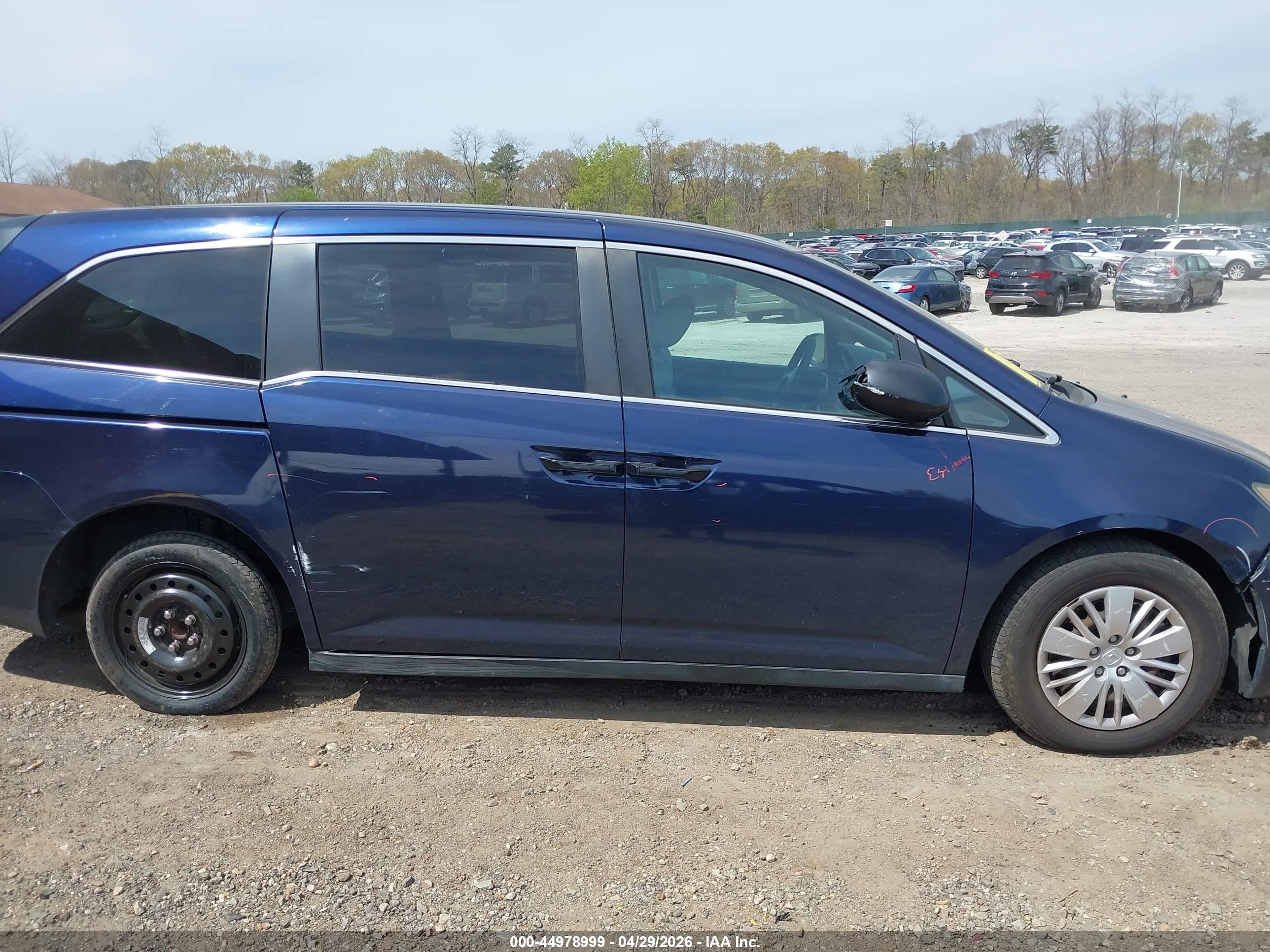 2014 Honda Odyssey Lx Blue vin: 5FNRL5H20EB013065