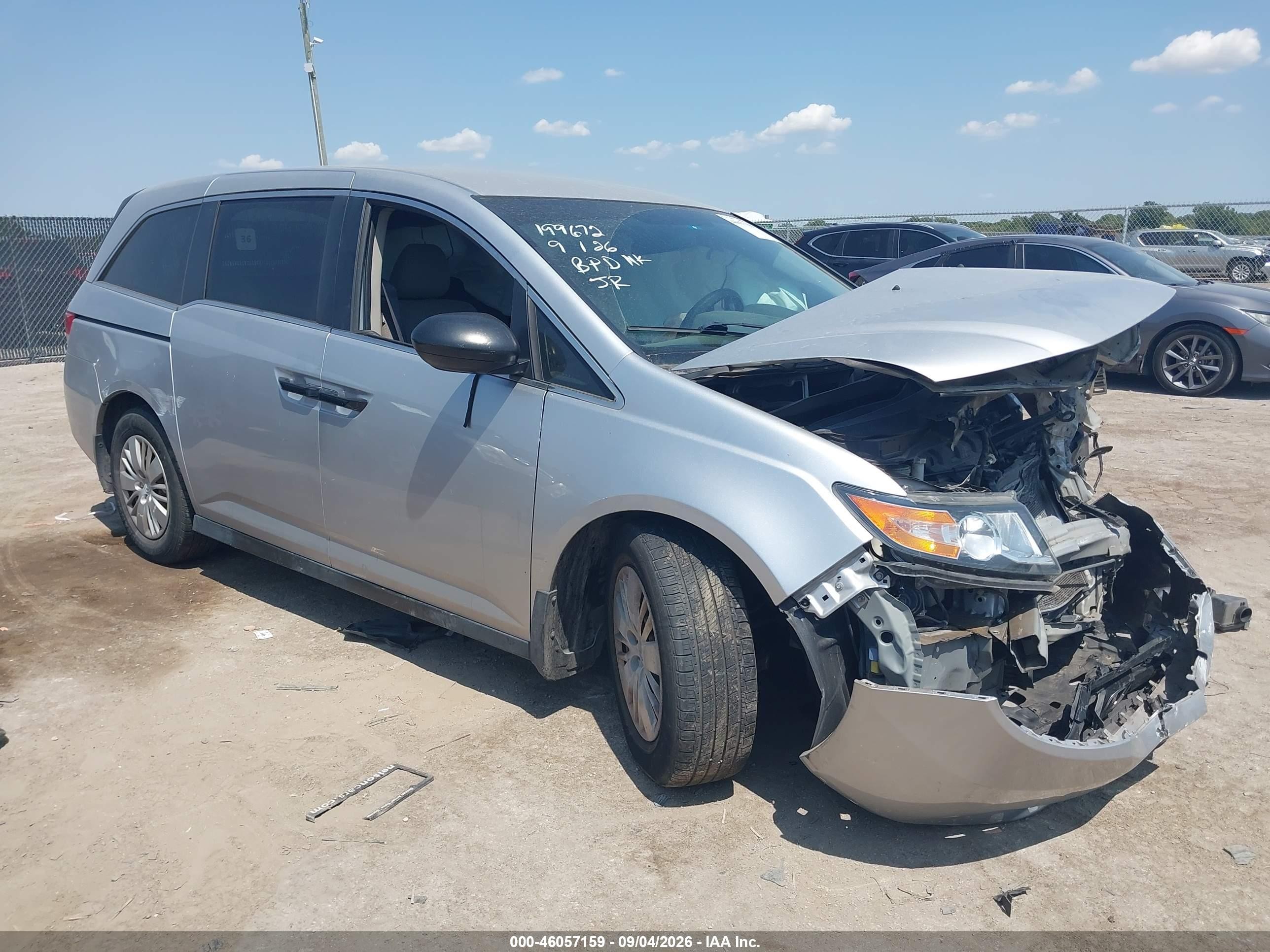 2014 Honda Odyssey Lx Silver vin: 5FNRL5H20EB037477
