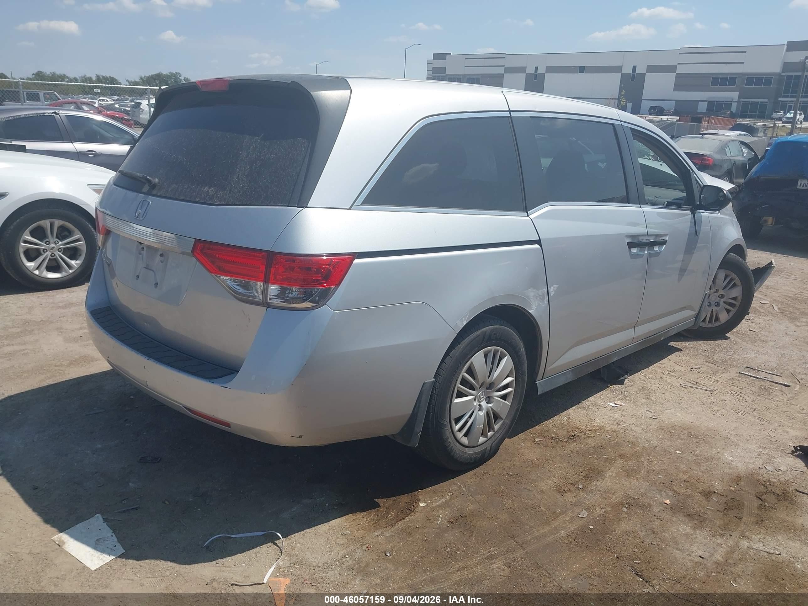 2014 Honda Odyssey Lx Silver vin: 5FNRL5H20EB037477