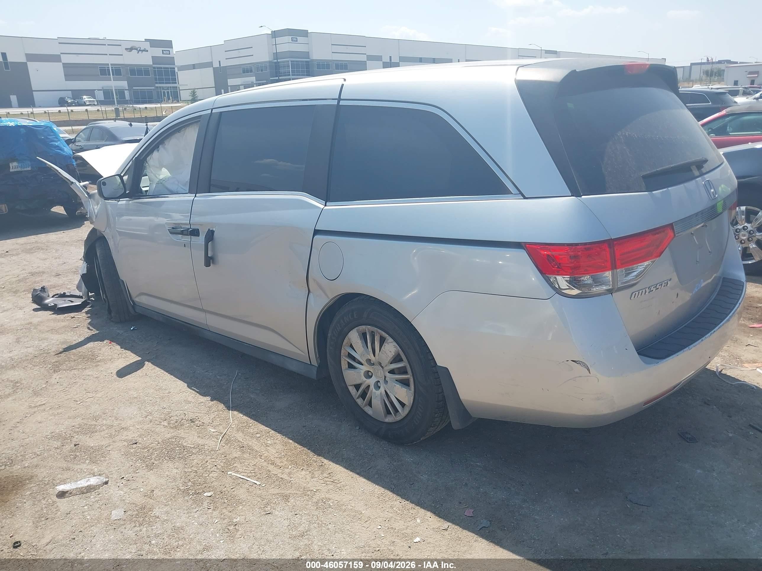 2014 Honda Odyssey Lx Silver vin: 5FNRL5H20EB037477