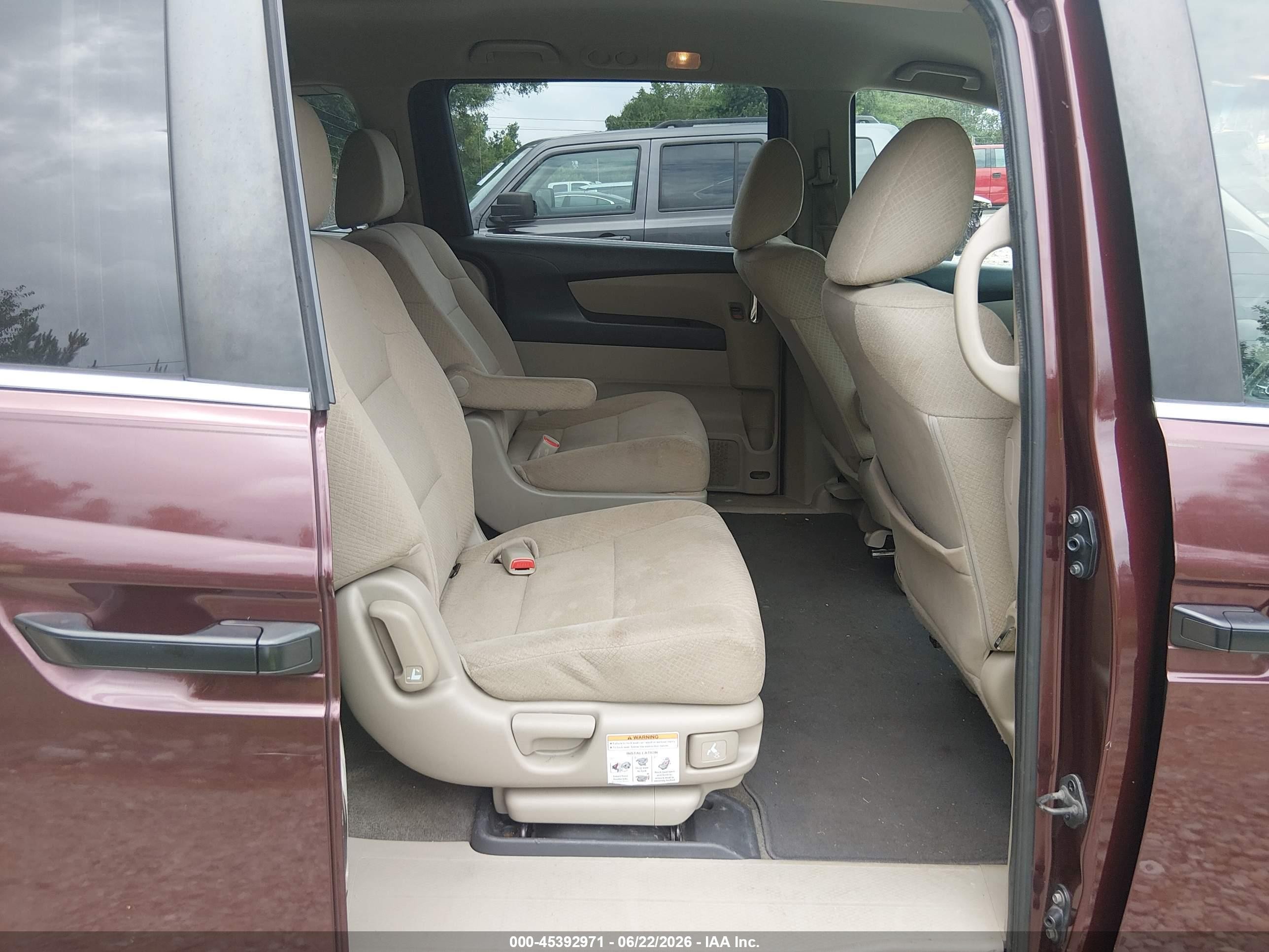 2014 Honda Odyssey Lx Maroon vin: 5FNRL5H20EB088980