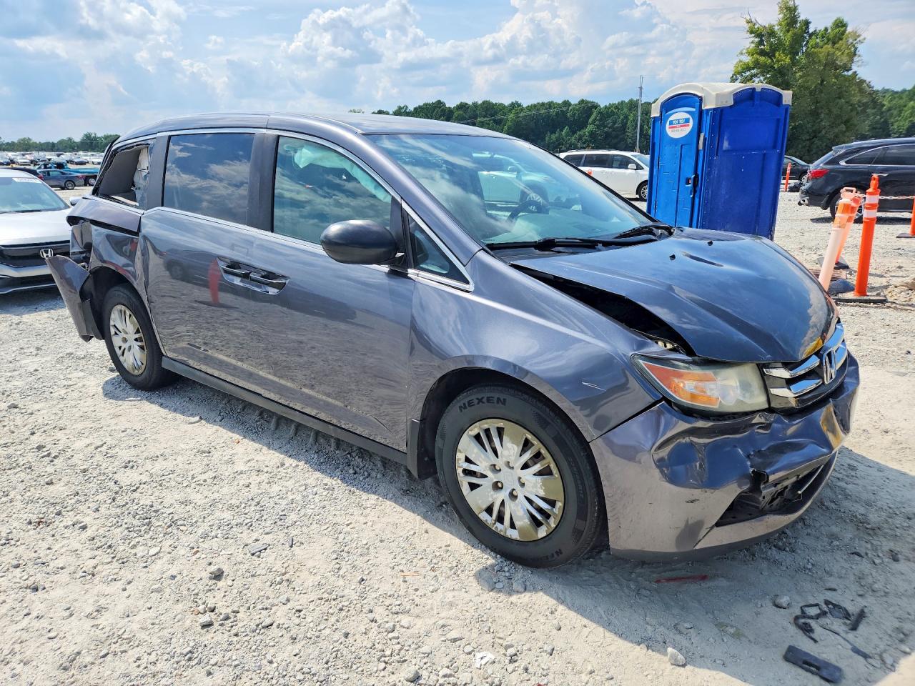 2014 Honda Odyssey Lx Gray vin: 5FNRL5H20EB101372