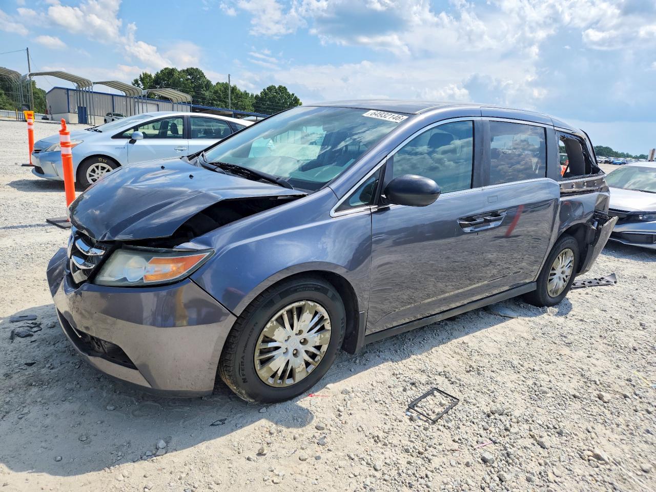 2014 Honda Odyssey Lx Gray vin: 5FNRL5H20EB101372