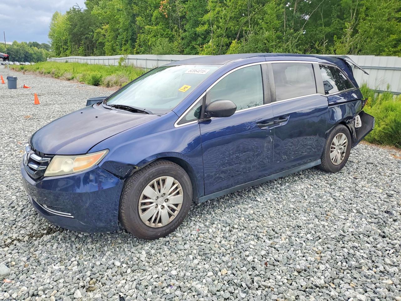 2015 Honda Odyssey Lx Blue vin: 5FNRL5H20FB044771