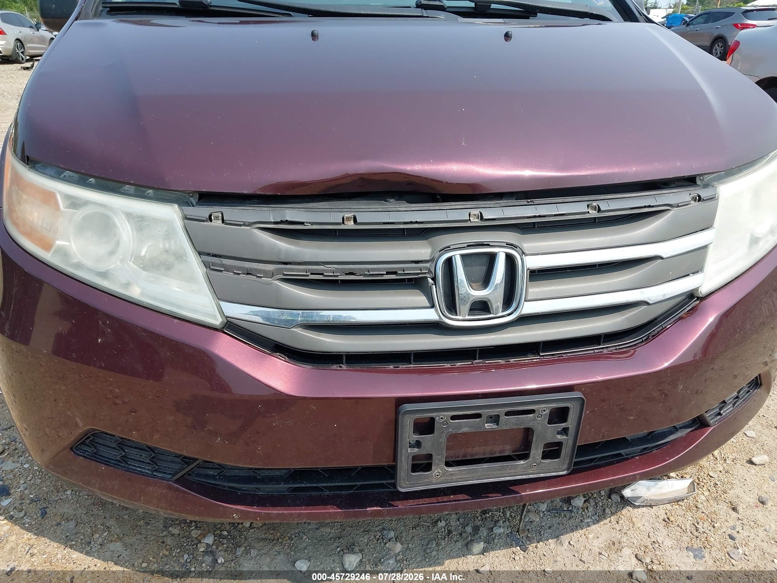 2011 Honda Odyssey Lx Purple vin: 5FNRL5H21BB036687
