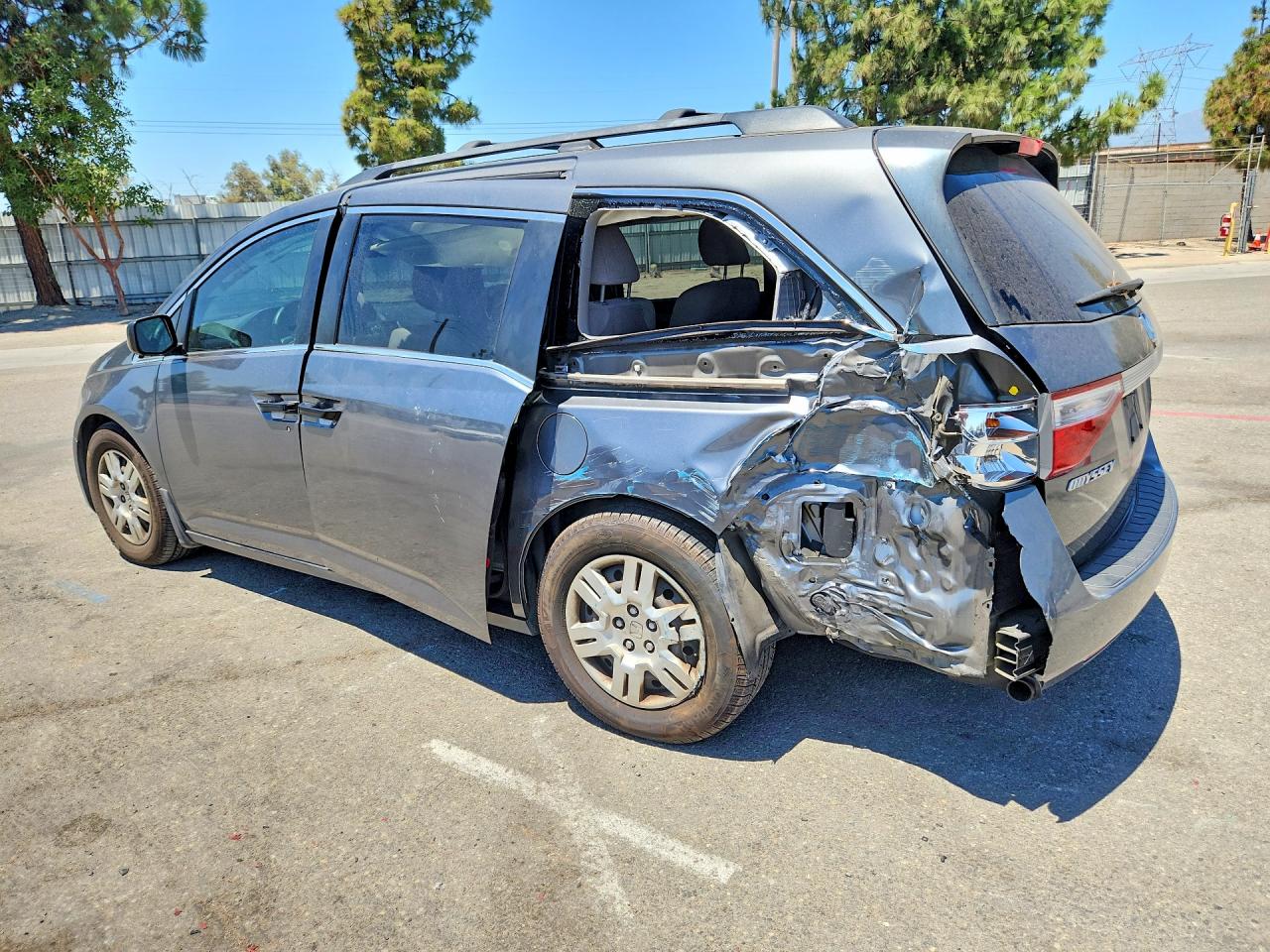 2013 Honda Odyssey Lx Gray vin: 5FNRL5H21DB013848