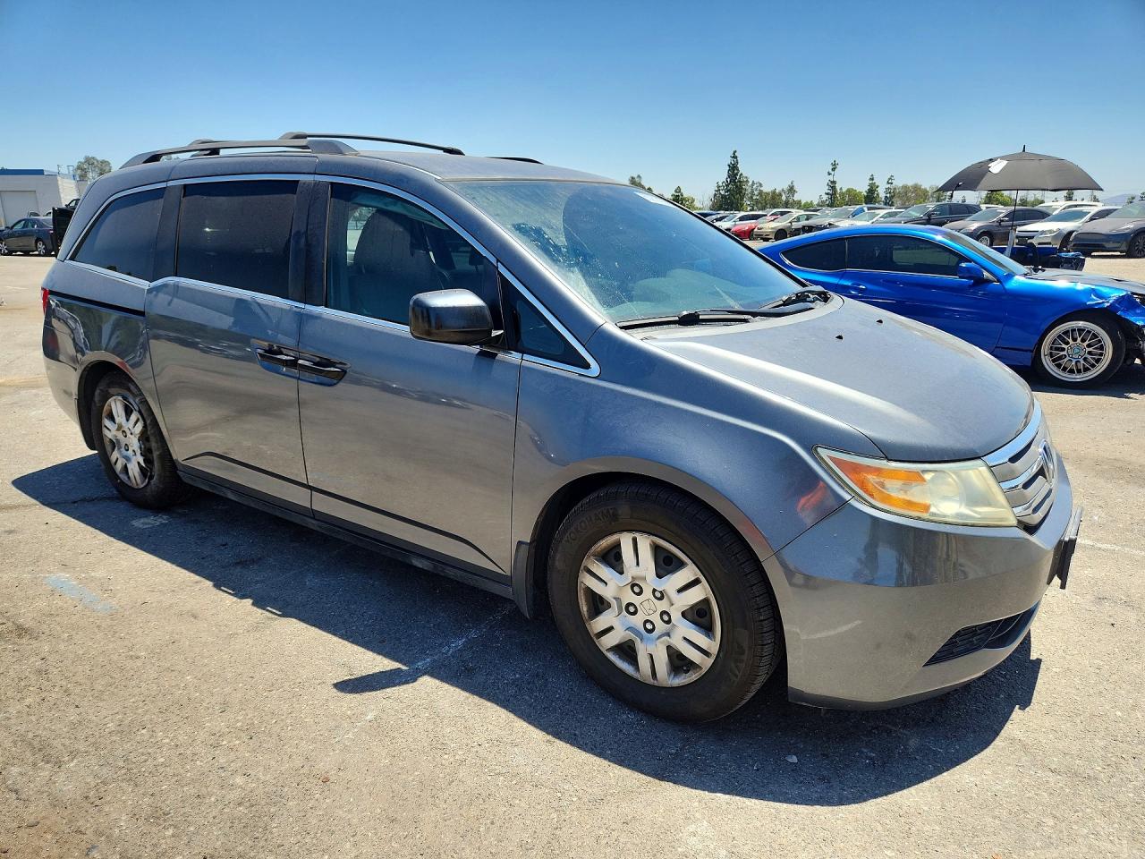 2013 Honda Odyssey Lx Gray vin: 5FNRL5H21DB013848