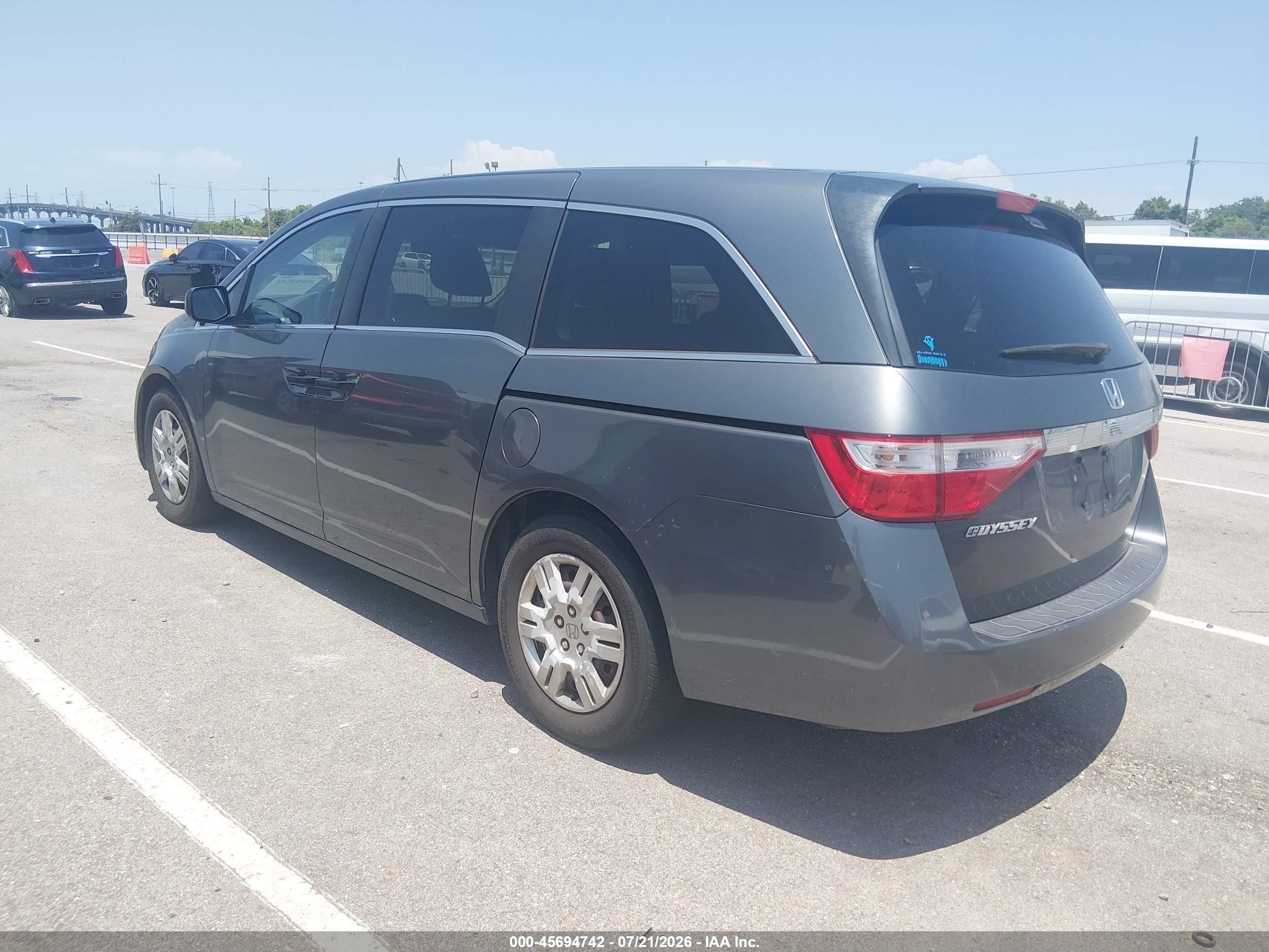 2013 Honda Odyssey Lx Серый vin: 5FNRL5H21DB025059