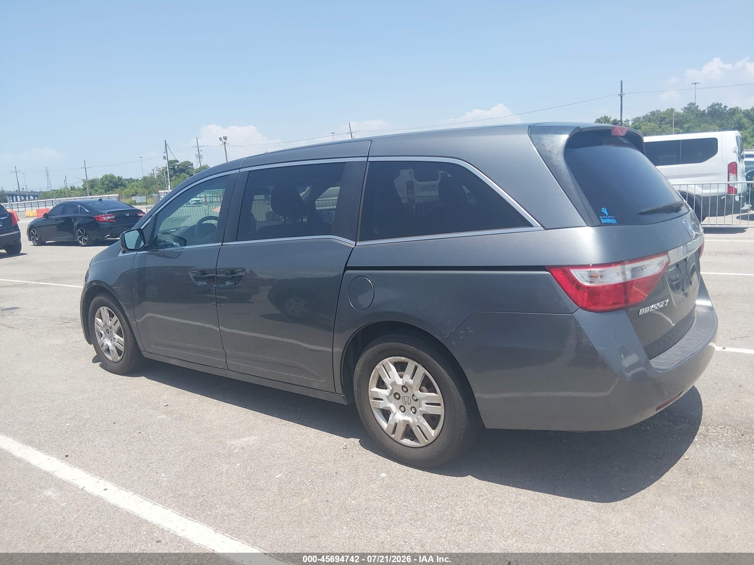 2013 Honda Odyssey Lx Серый vin: 5FNRL5H21DB025059