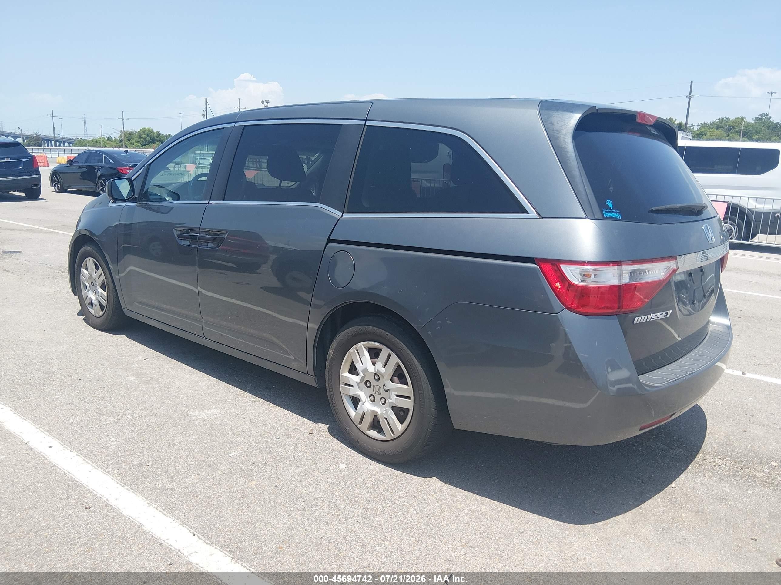 2013 Honda Odyssey Lx Серый vin: 5FNRL5H21DB025059