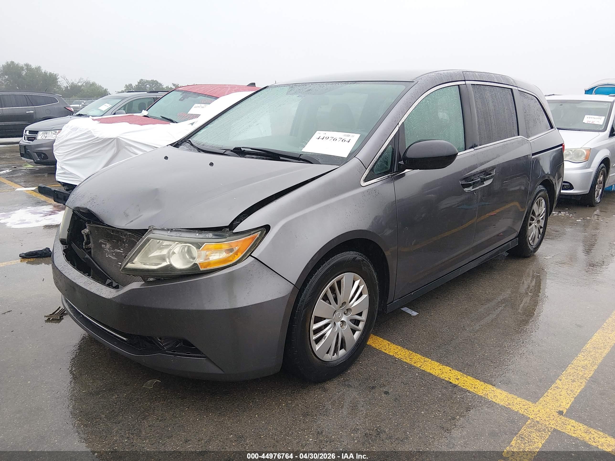 2014 Honda Odyssey Lx Gray vin: 5FNRL5H21EB011177