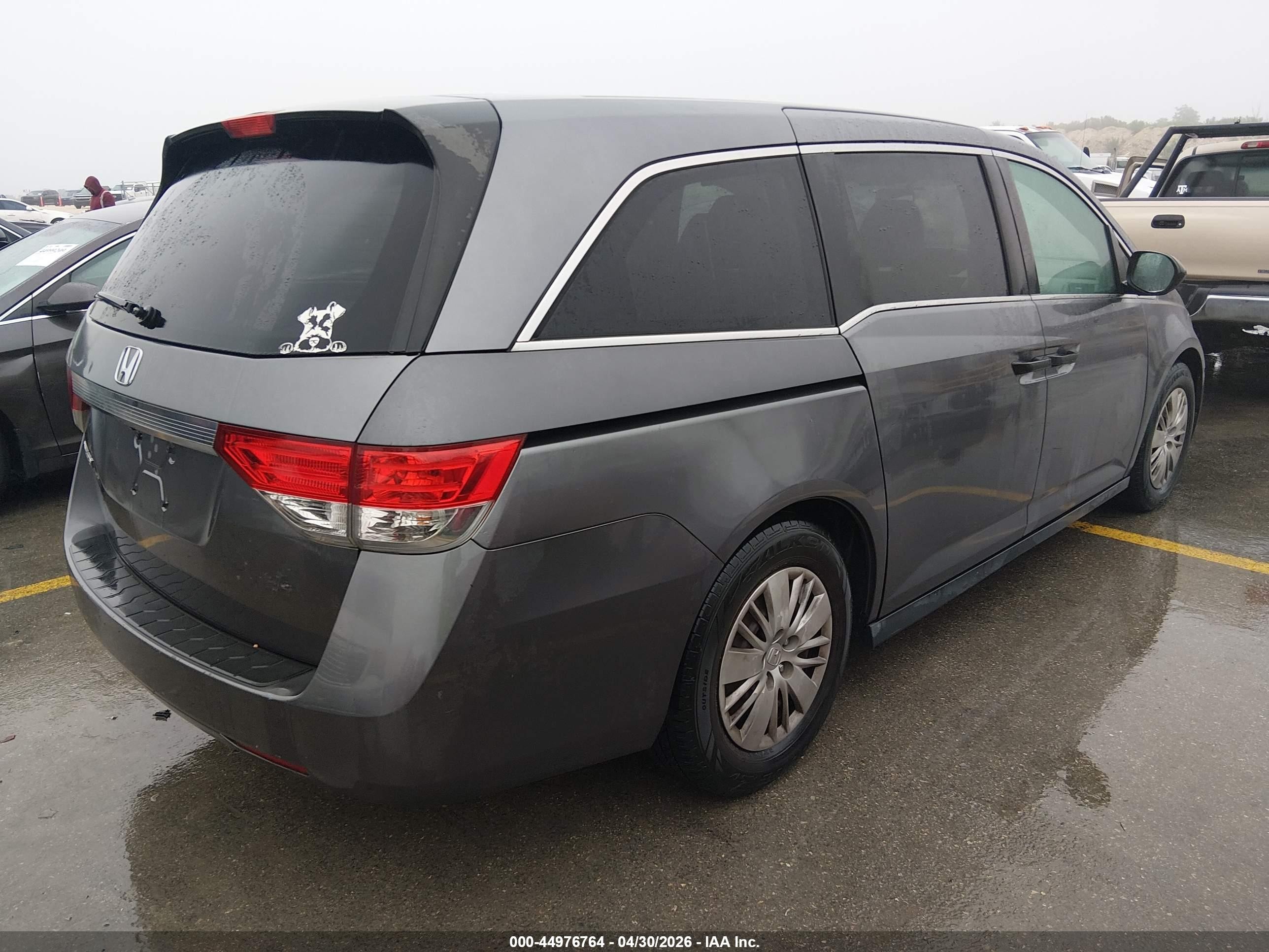 2014 Honda Odyssey Lx Gray vin: 5FNRL5H21EB011177