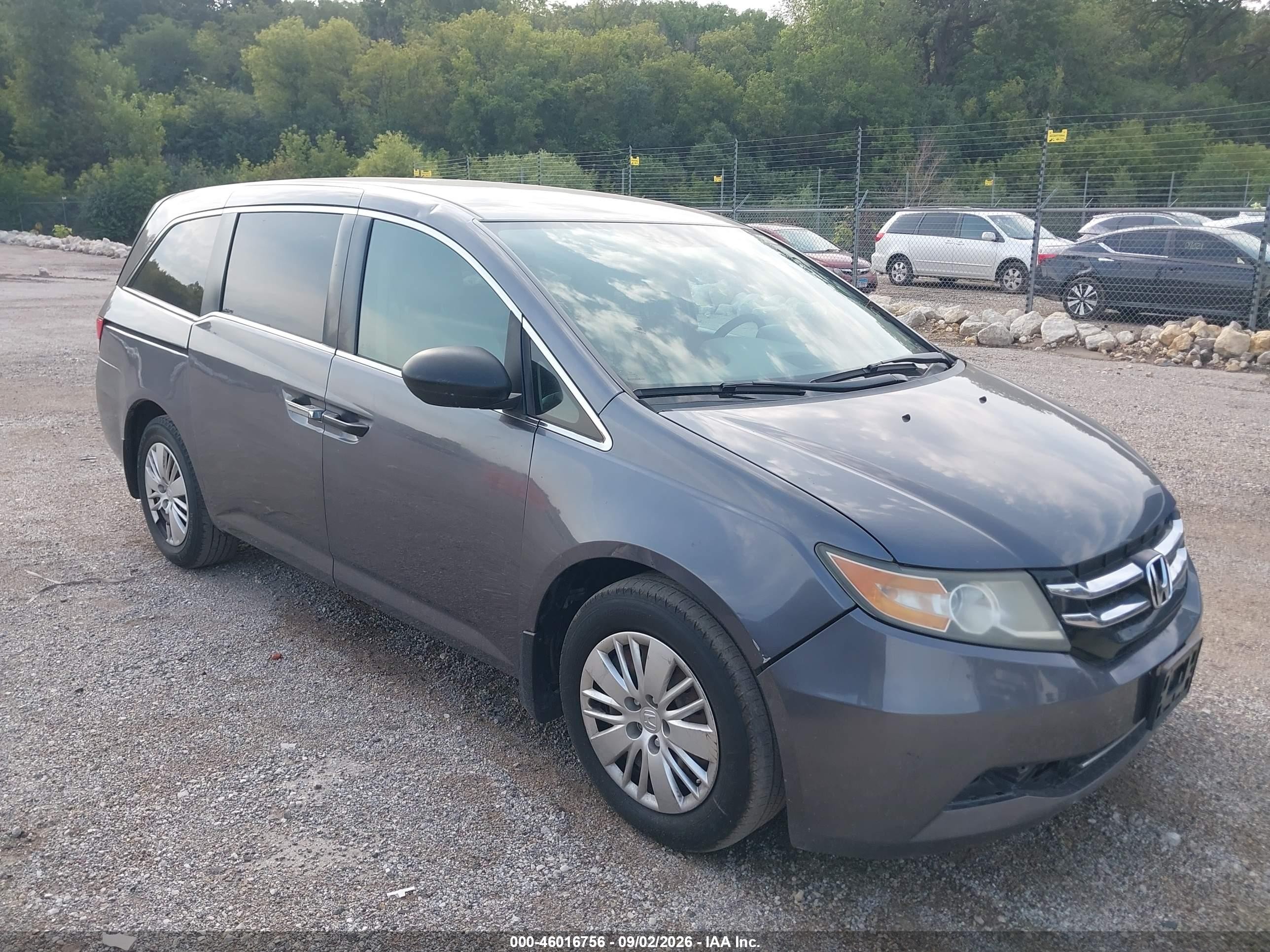 2015 Honda Odyssey Lx Gray vin: 5FNRL5H21FB127321