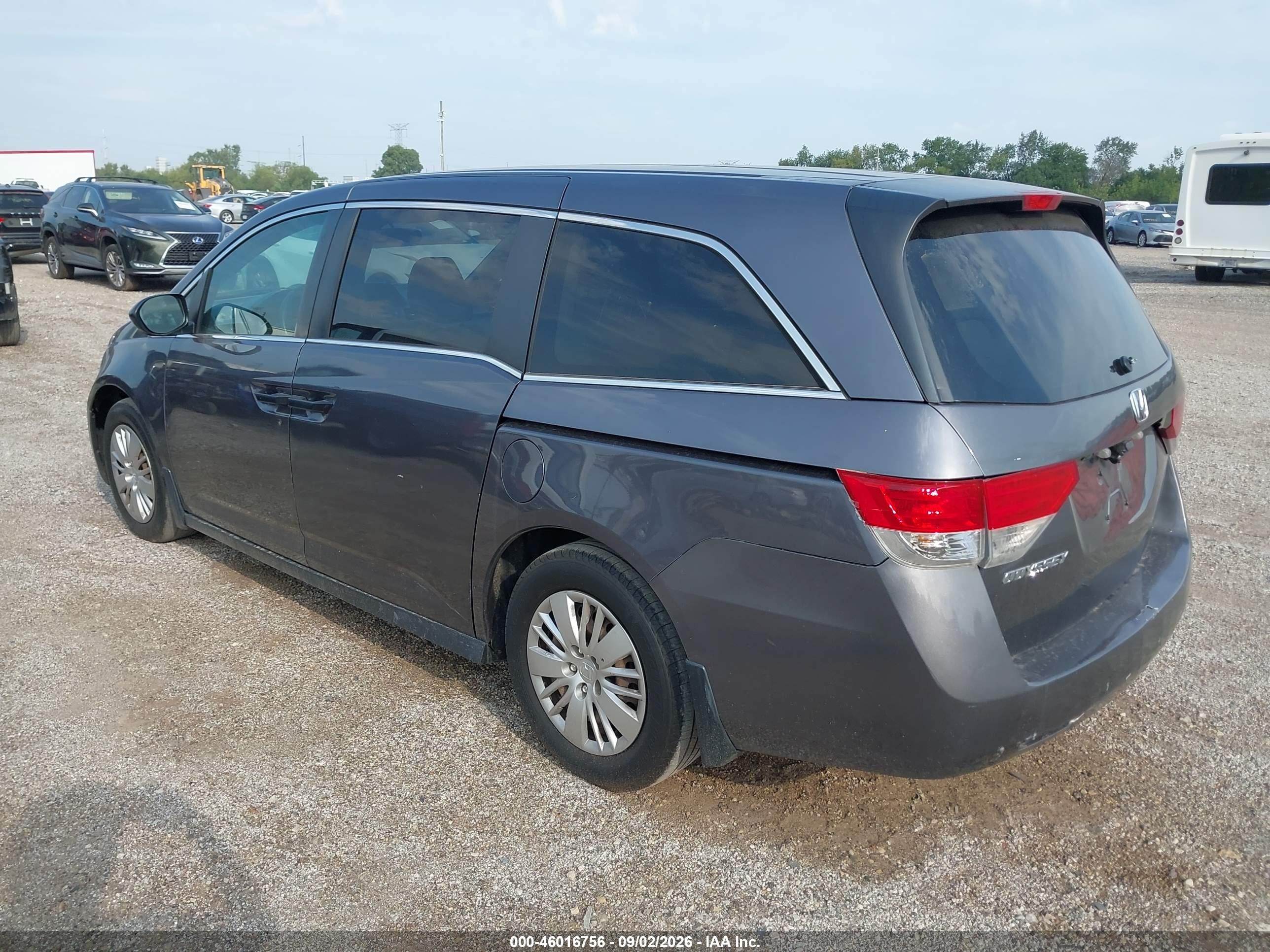 2015 Honda Odyssey Lx Gray vin: 5FNRL5H21FB127321