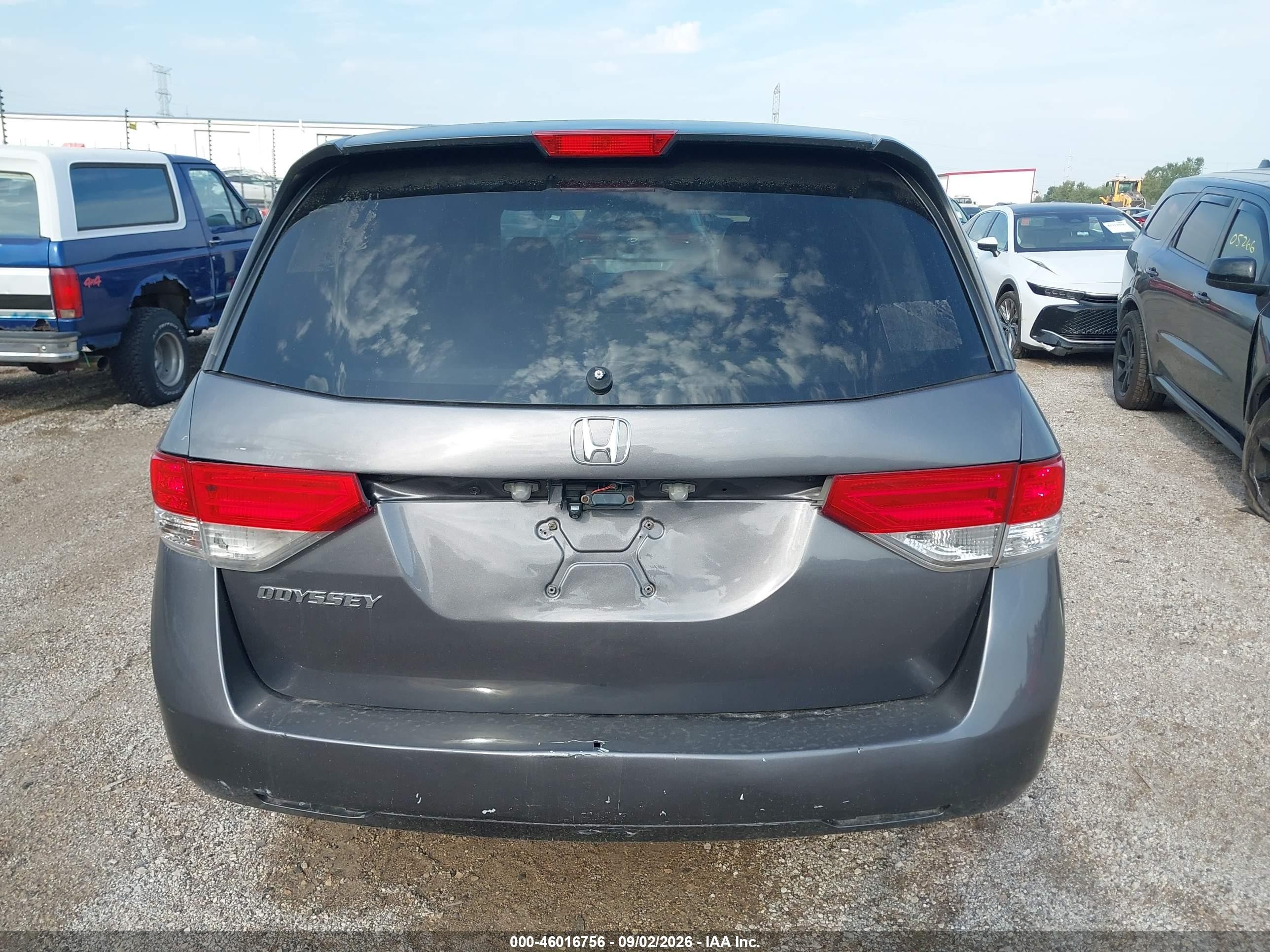 2015 Honda Odyssey Lx Gray vin: 5FNRL5H21FB127321