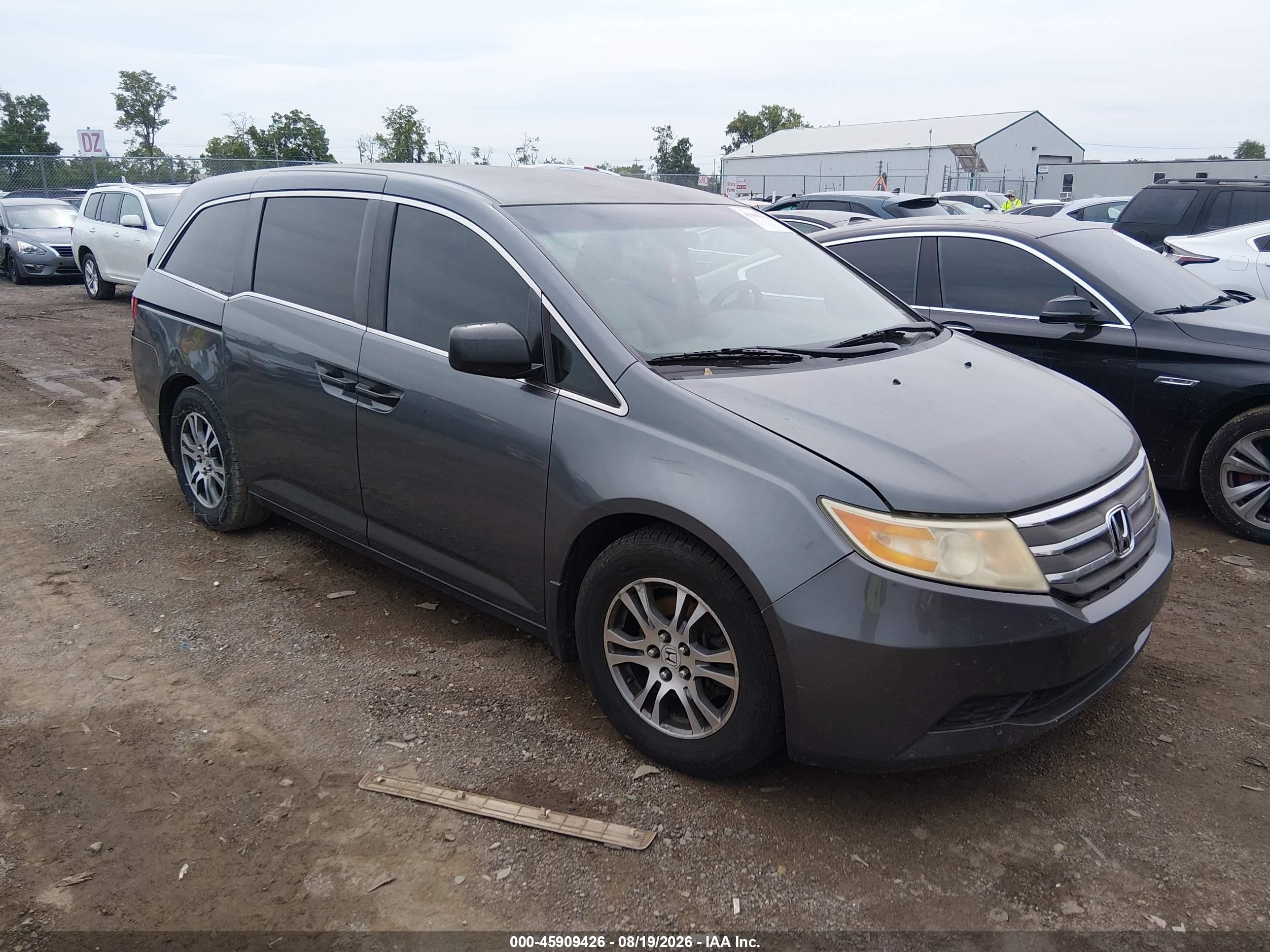 2011 Honda Odyssey Lx Gray vin: 5FNRL5H22BB024838