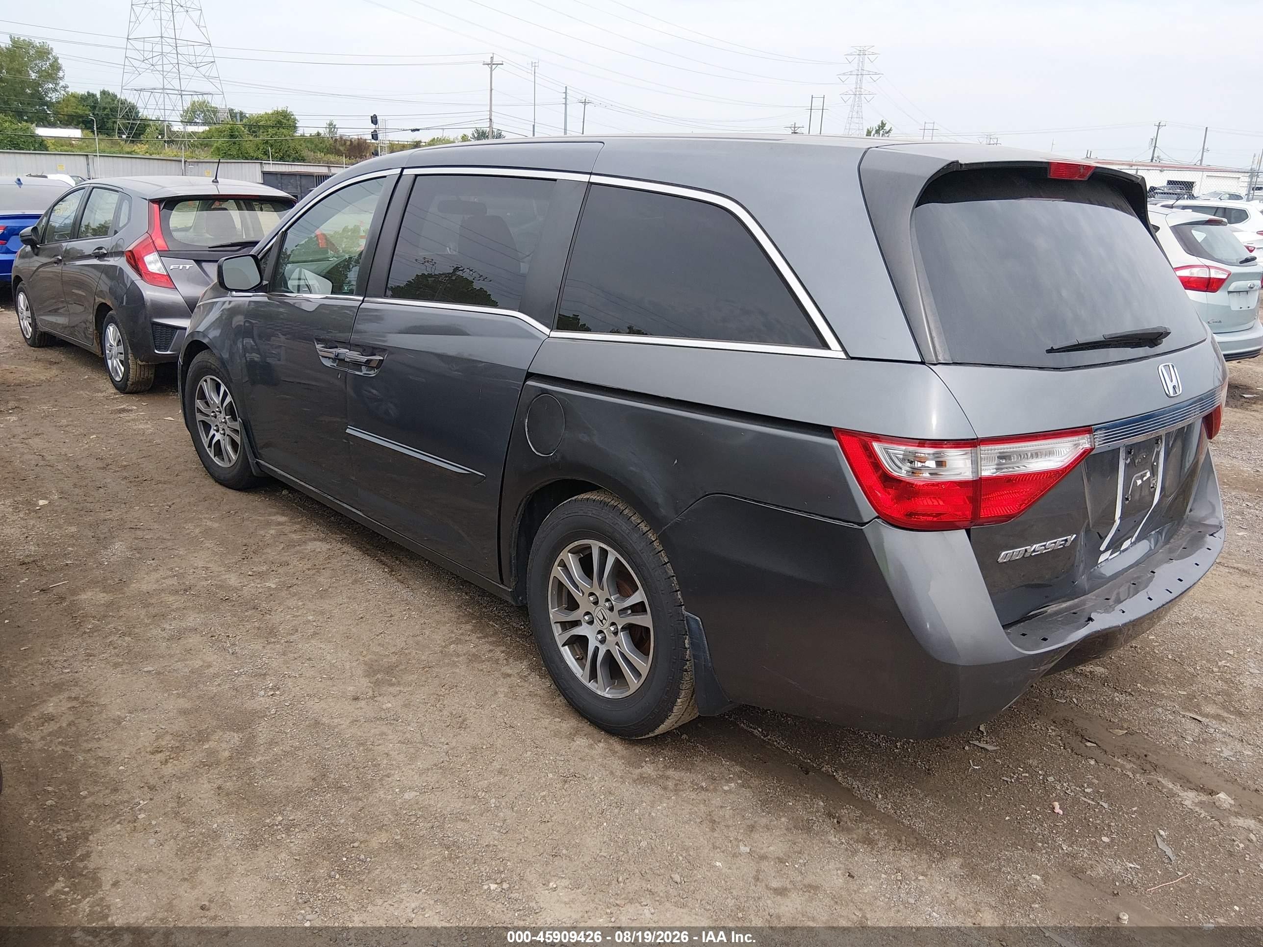 2011 Honda Odyssey Lx Gray vin: 5FNRL5H22BB024838