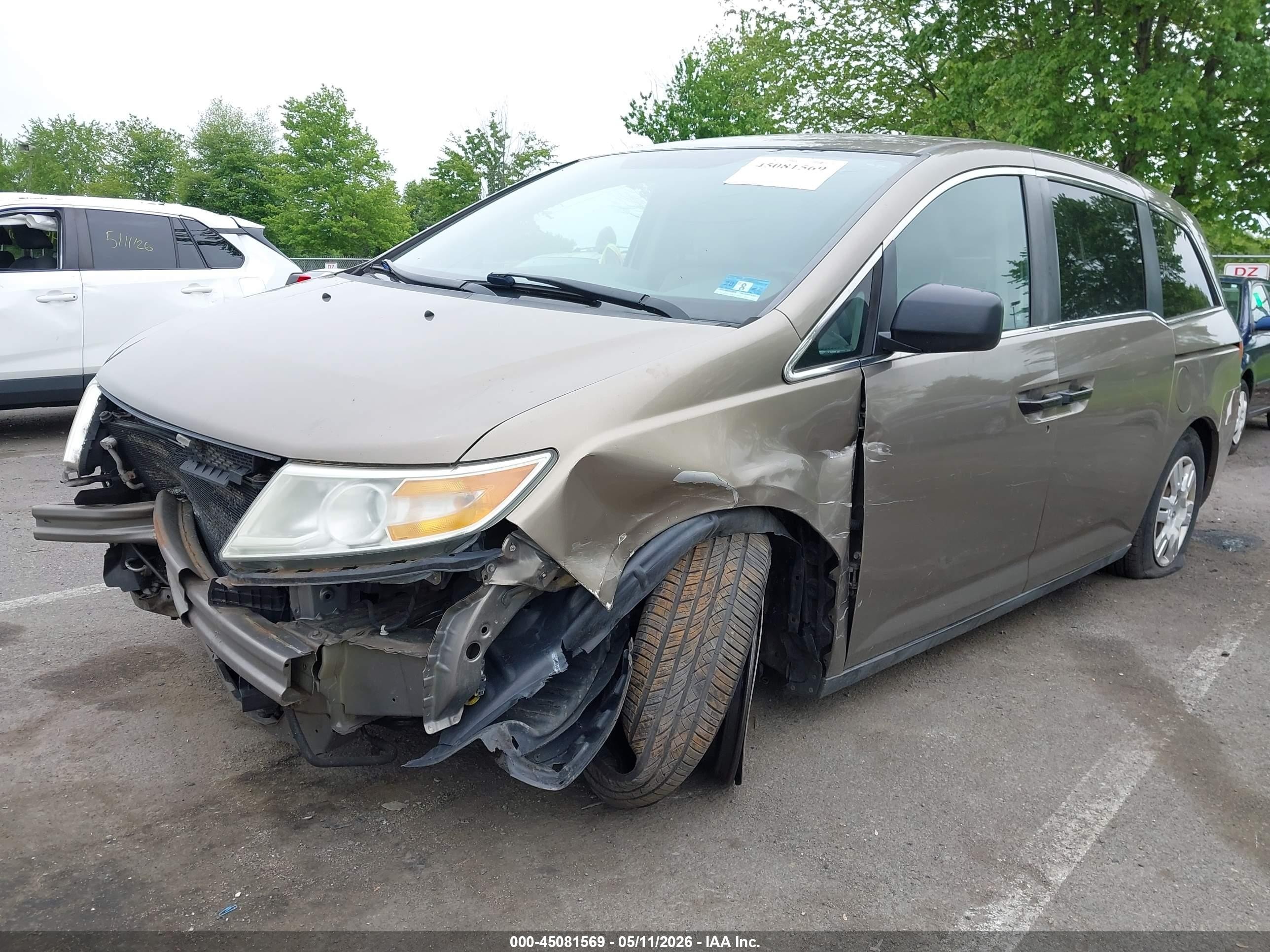 2012 Honda Odyssey Lx Коричневый vin: 5FNRL5H22CB127825