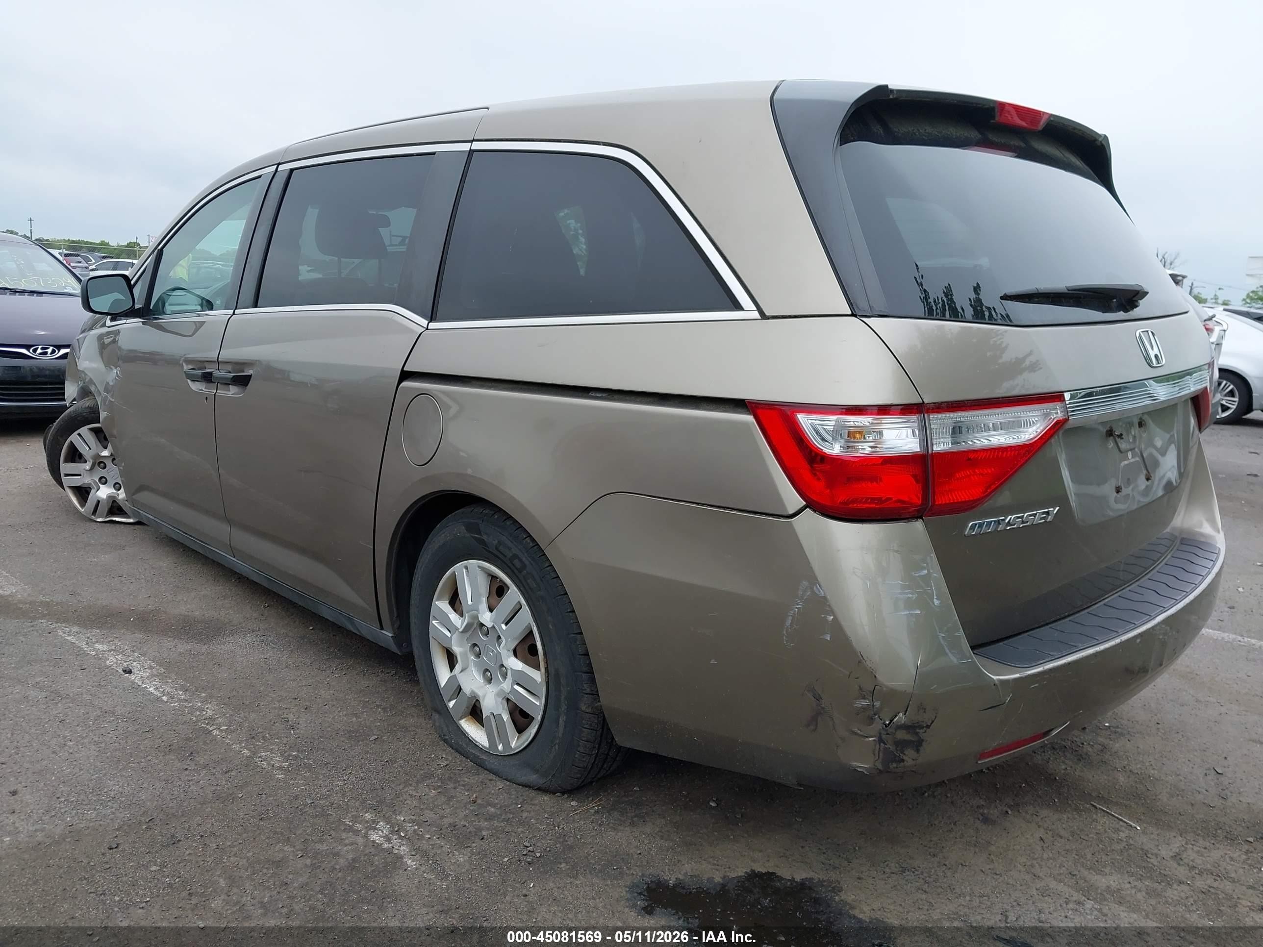 2012 Honda Odyssey Lx Коричневый vin: 5FNRL5H22CB127825