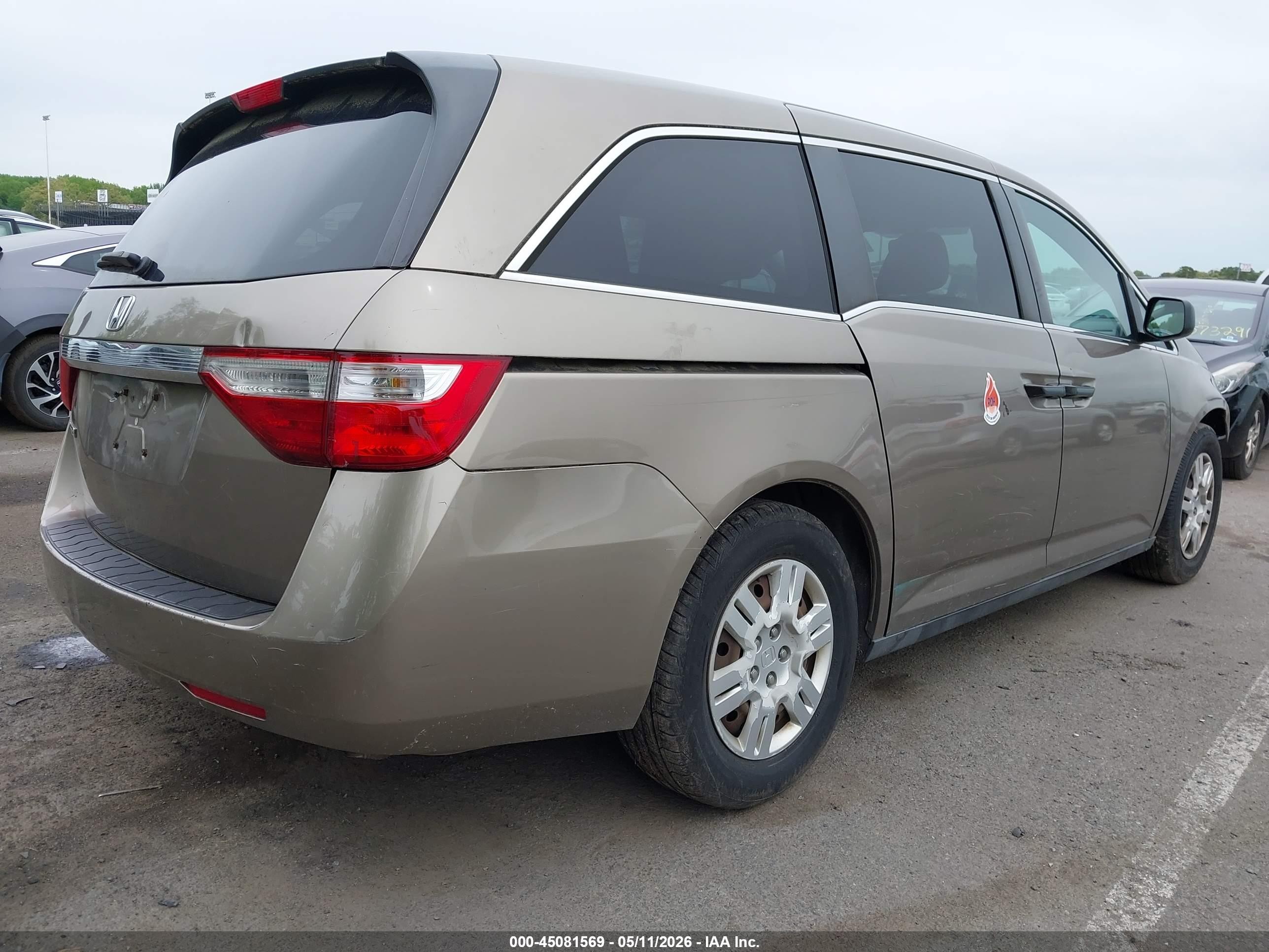 2012 Honda Odyssey Lx Коричневый vin: 5FNRL5H22CB127825