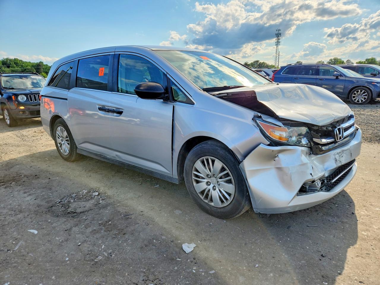 2014 Honda Odyssey Lx Silver vin: 5FNRL5H22EB005873