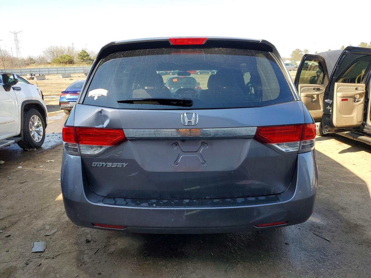 2015 Honda Odyssey Lx Gray vin: 5FNRL5H22FB095494