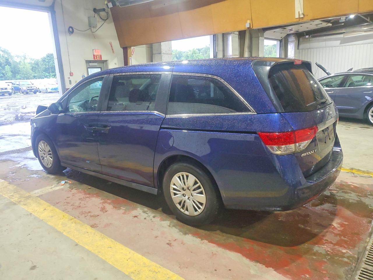 2015 Honda Odyssey Lx Blue vin: 5FNRL5H22FB112343