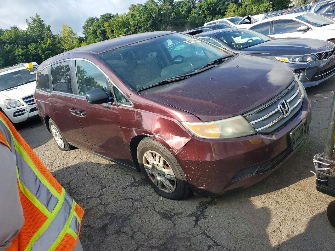 2011 Honda Odyssey Lx Бордовый vin: 5FNRL5H23BB021334