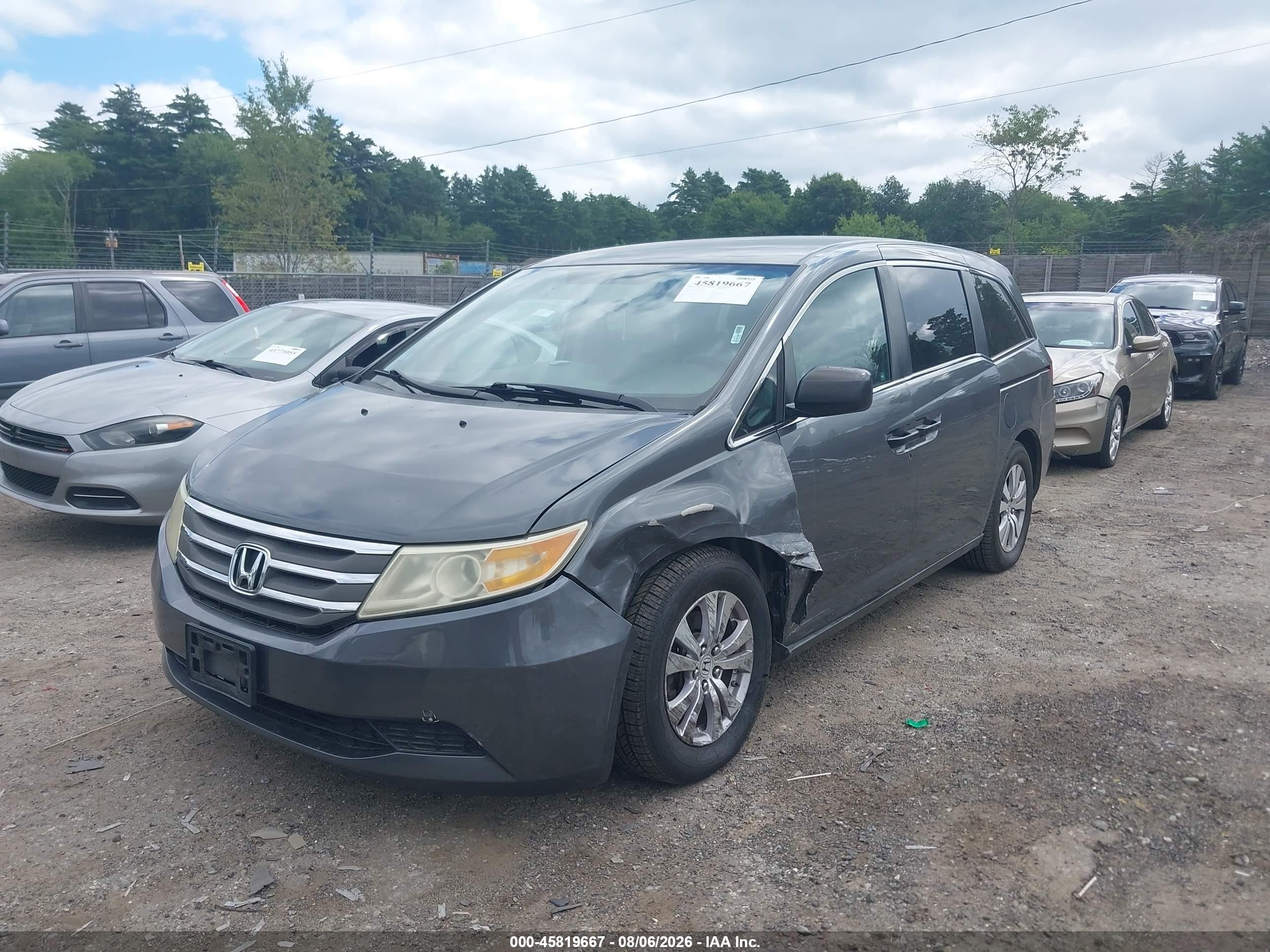 2011 Honda Odyssey Lx Gray vin: 5FNRL5H23BB075636