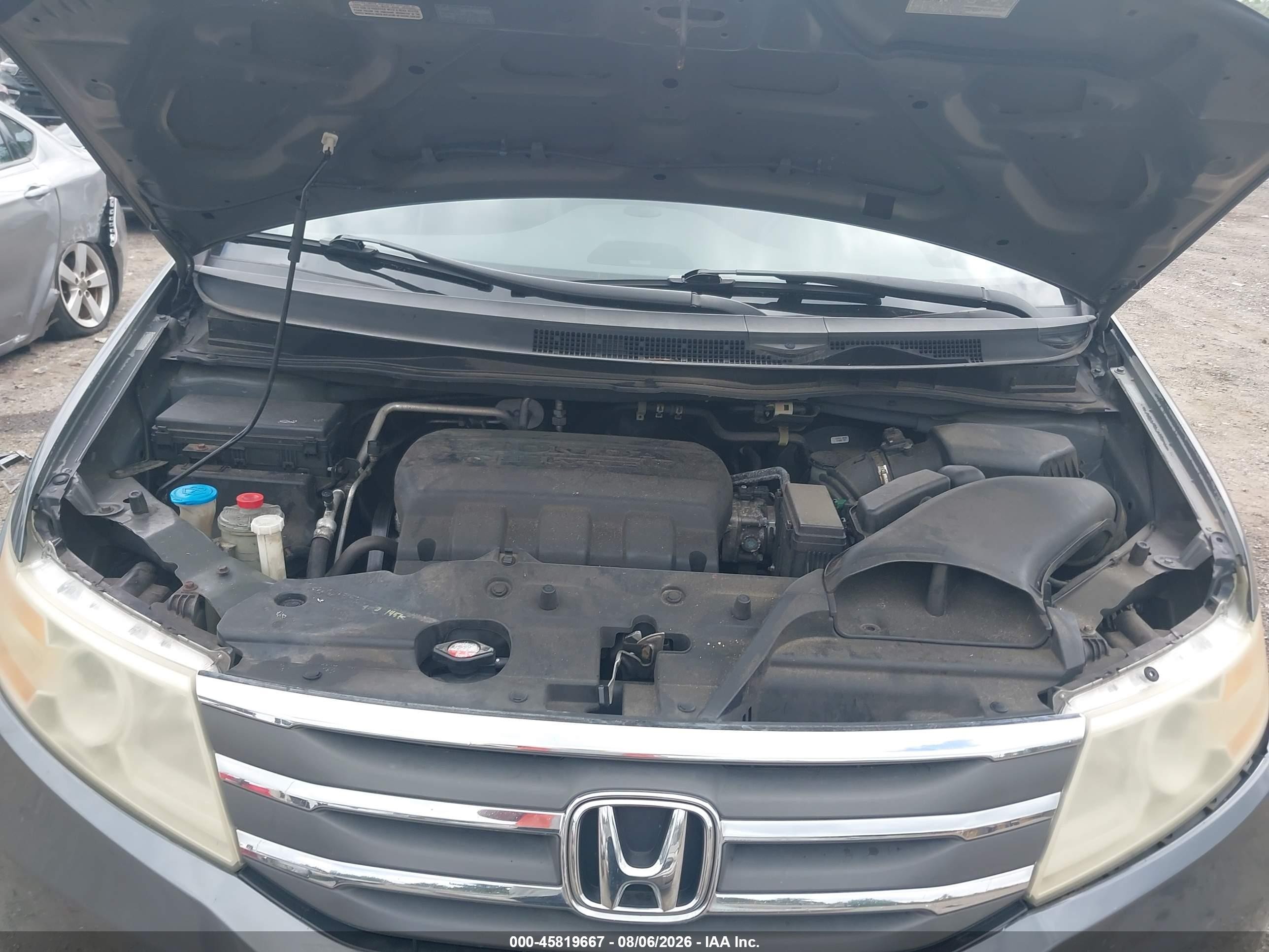 2011 Honda Odyssey Lx Gray vin: 5FNRL5H23BB075636