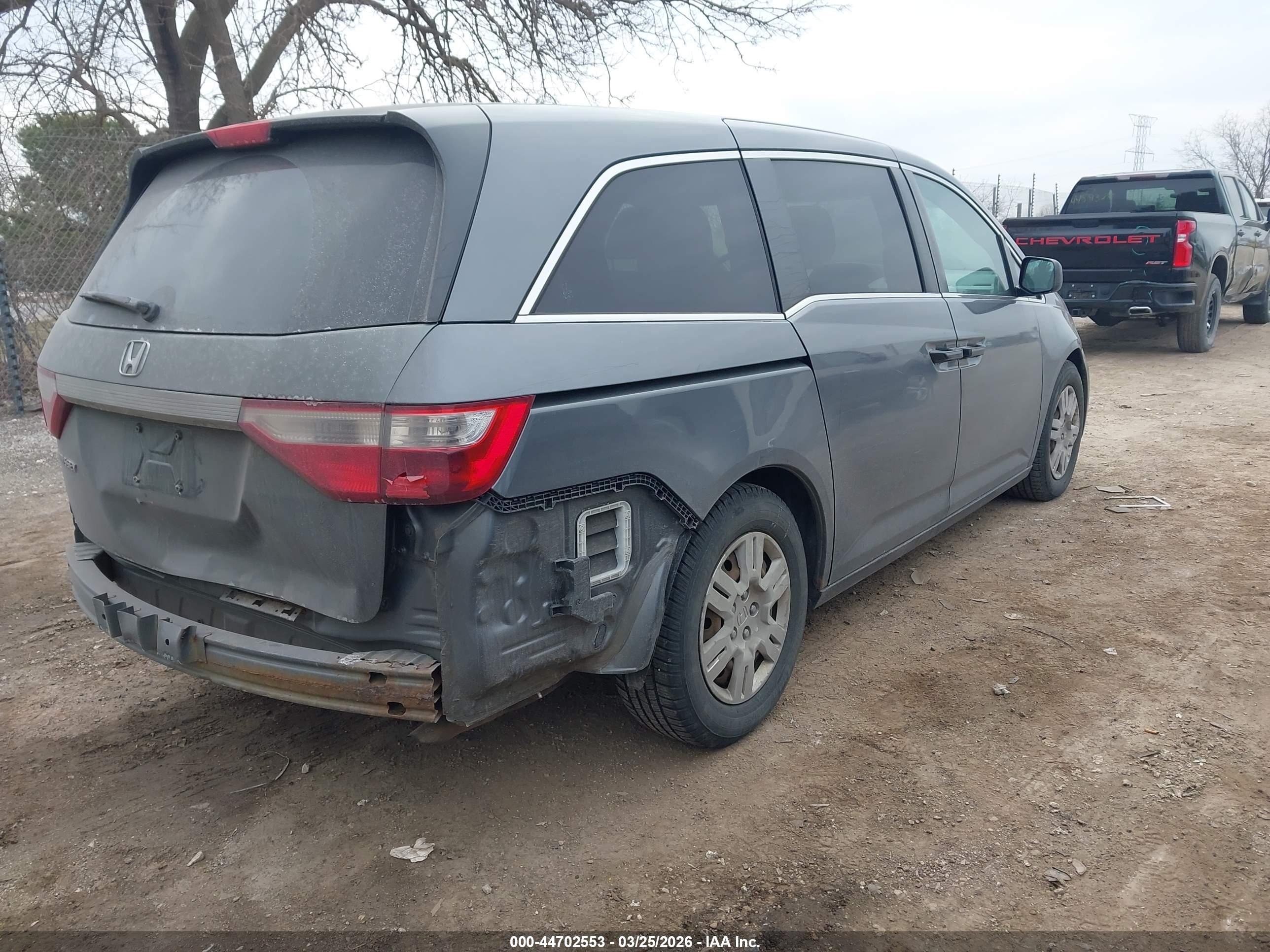2012 Honda Odyssey Lx Gray vin: 5FNRL5H23CB019827