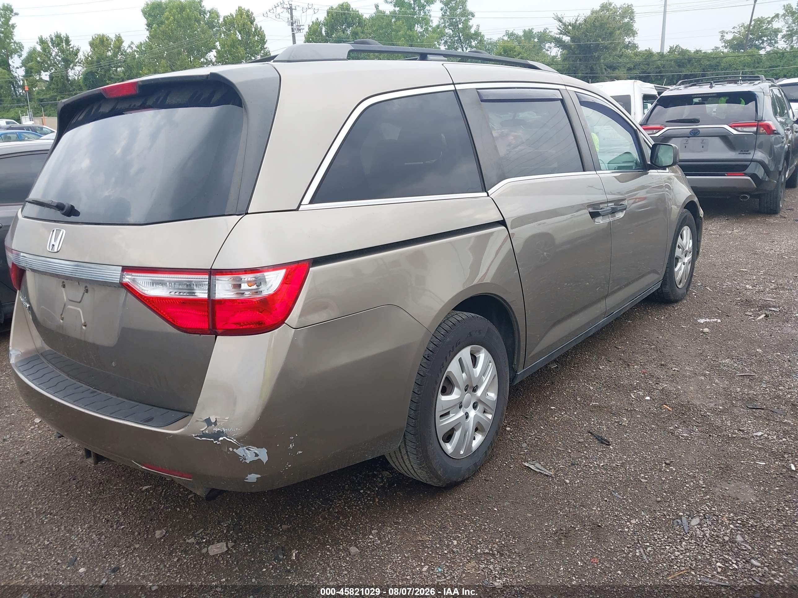 2012 Honda Odyssey Lx Tan vin: 5FNRL5H23CB061205