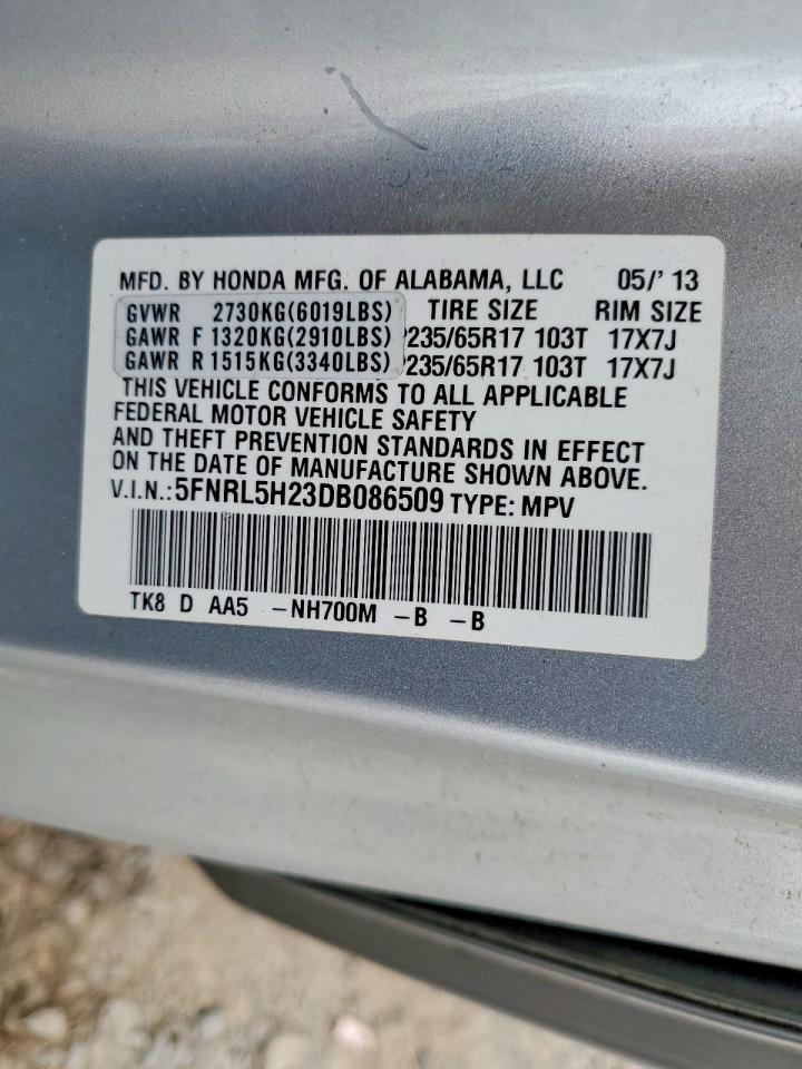 2013 Honda Odyssey Lx Silver vin: 5FNRL5H23DB086509