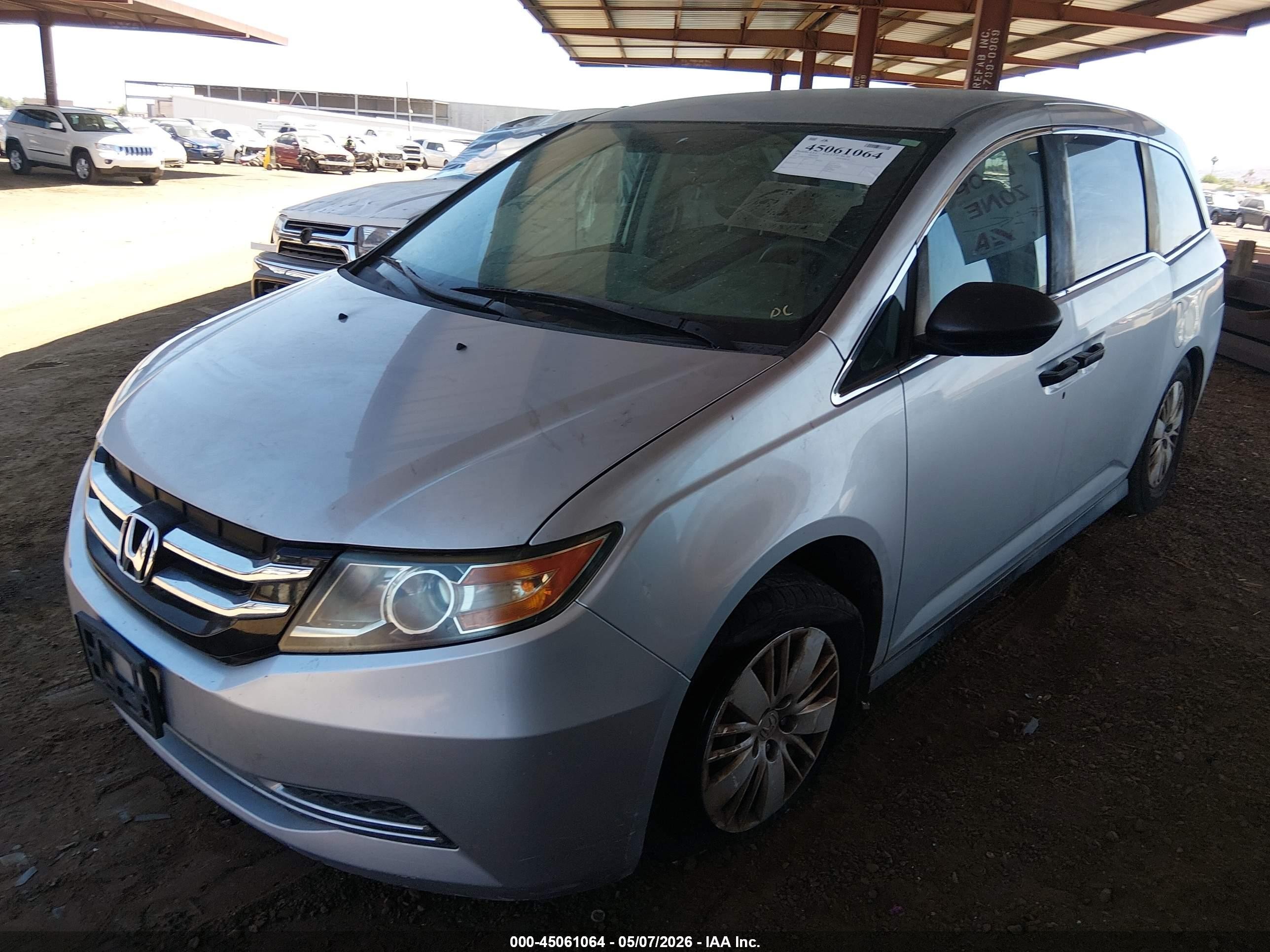2014 Honda Odyssey Lx Silver vin: 5FNRL5H23EB023296
