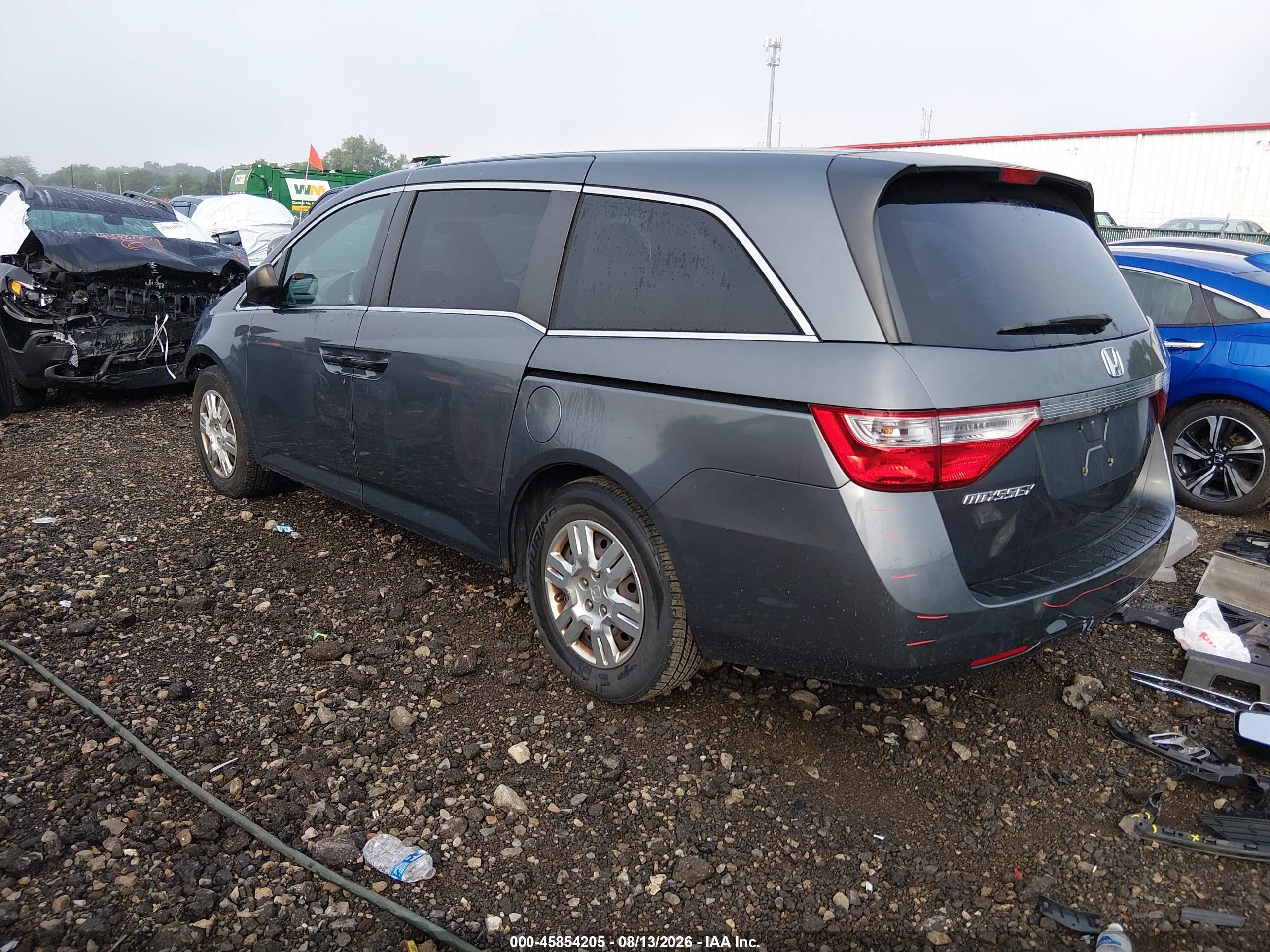 2011 Honda Odyssey Lx Gray vin: 5FNRL5H24BB024789