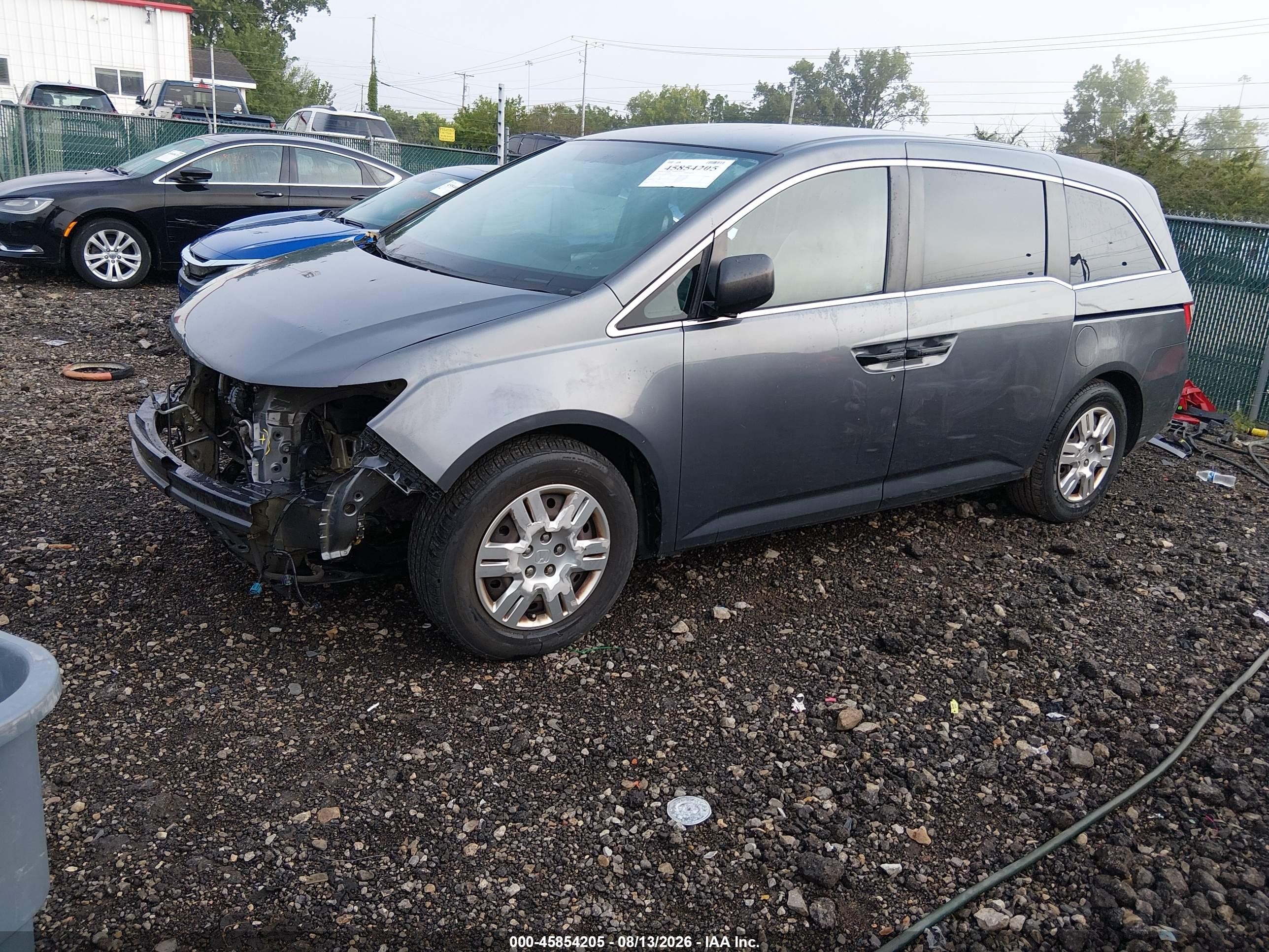 2011 Honda Odyssey Lx Gray vin: 5FNRL5H24BB024789