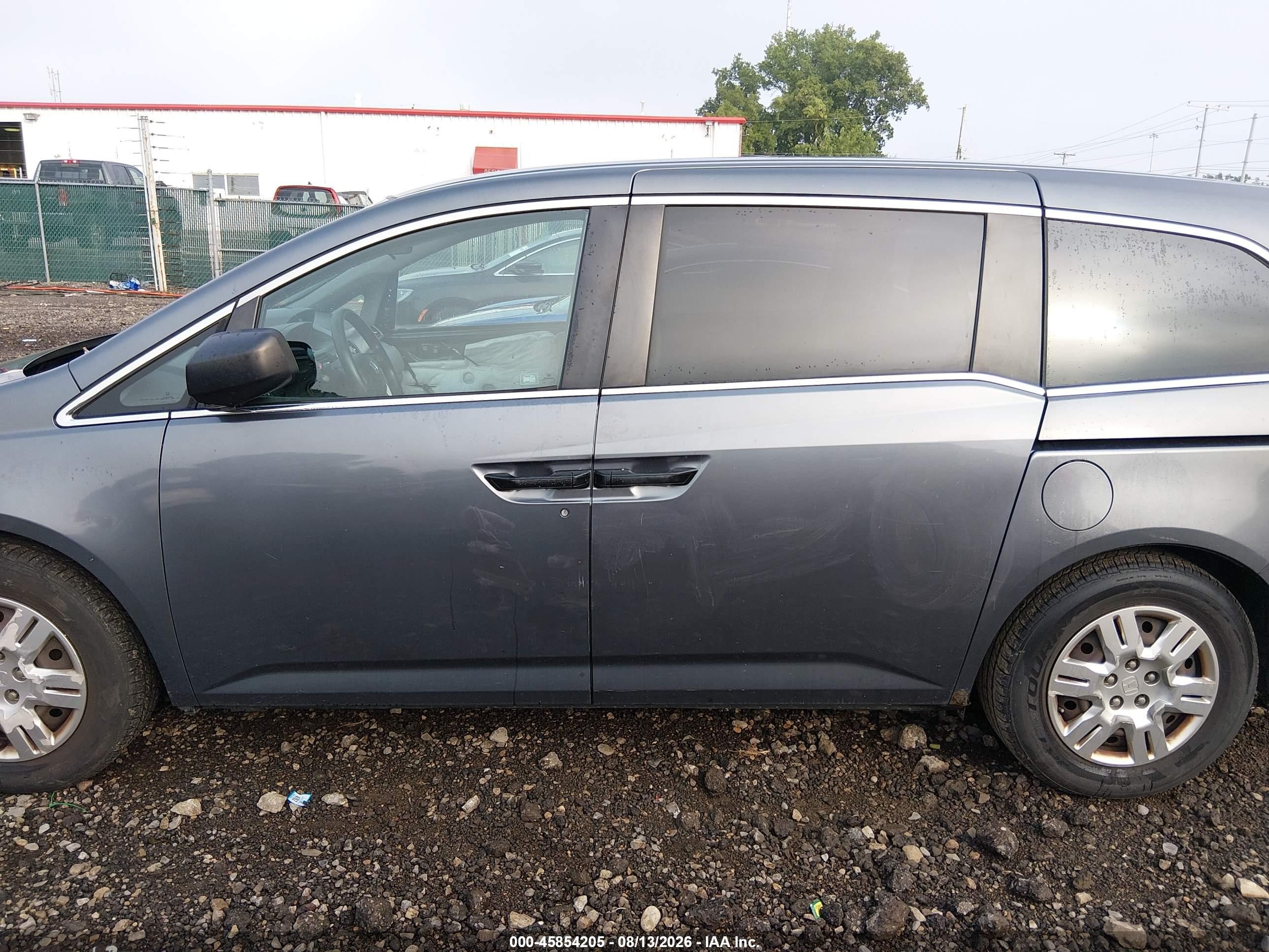 2011 Honda Odyssey Lx Gray vin: 5FNRL5H24BB024789