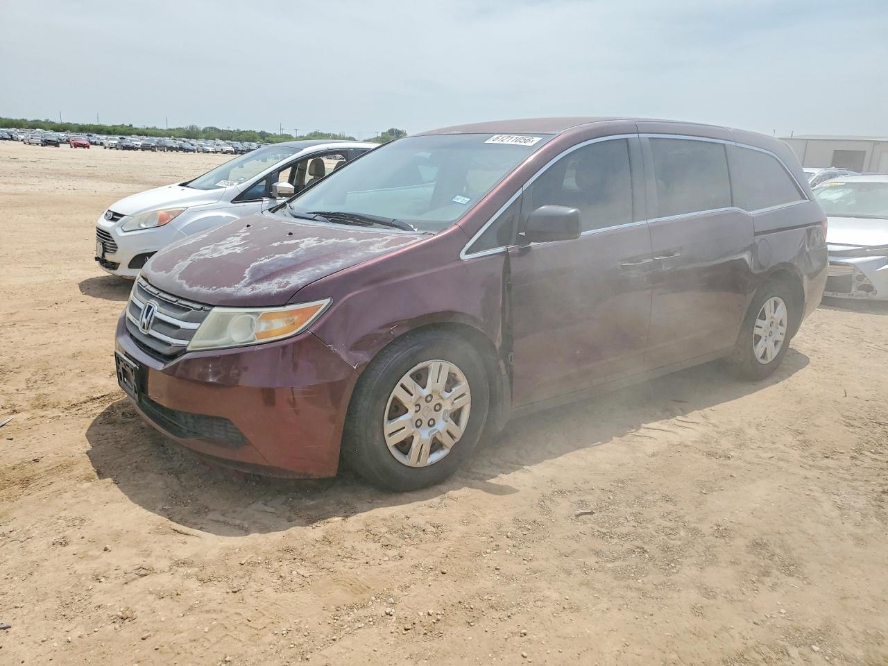 2011 Honda Odyssey Lx Maroon vin: 5FNRL5H24BB083485