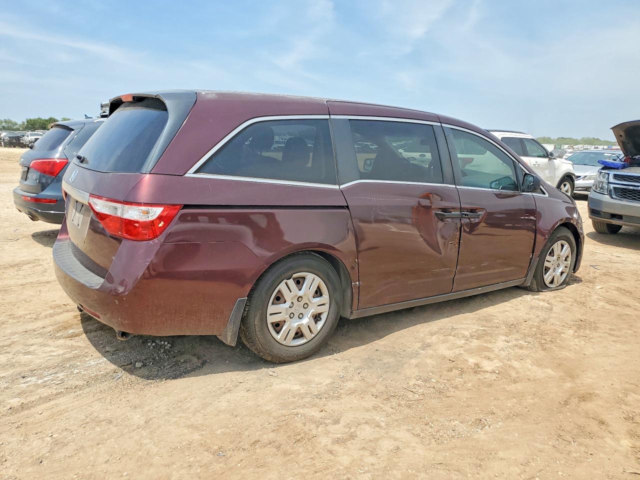 2011 Honda Odyssey Lx Maroon vin: 5FNRL5H24BB083485